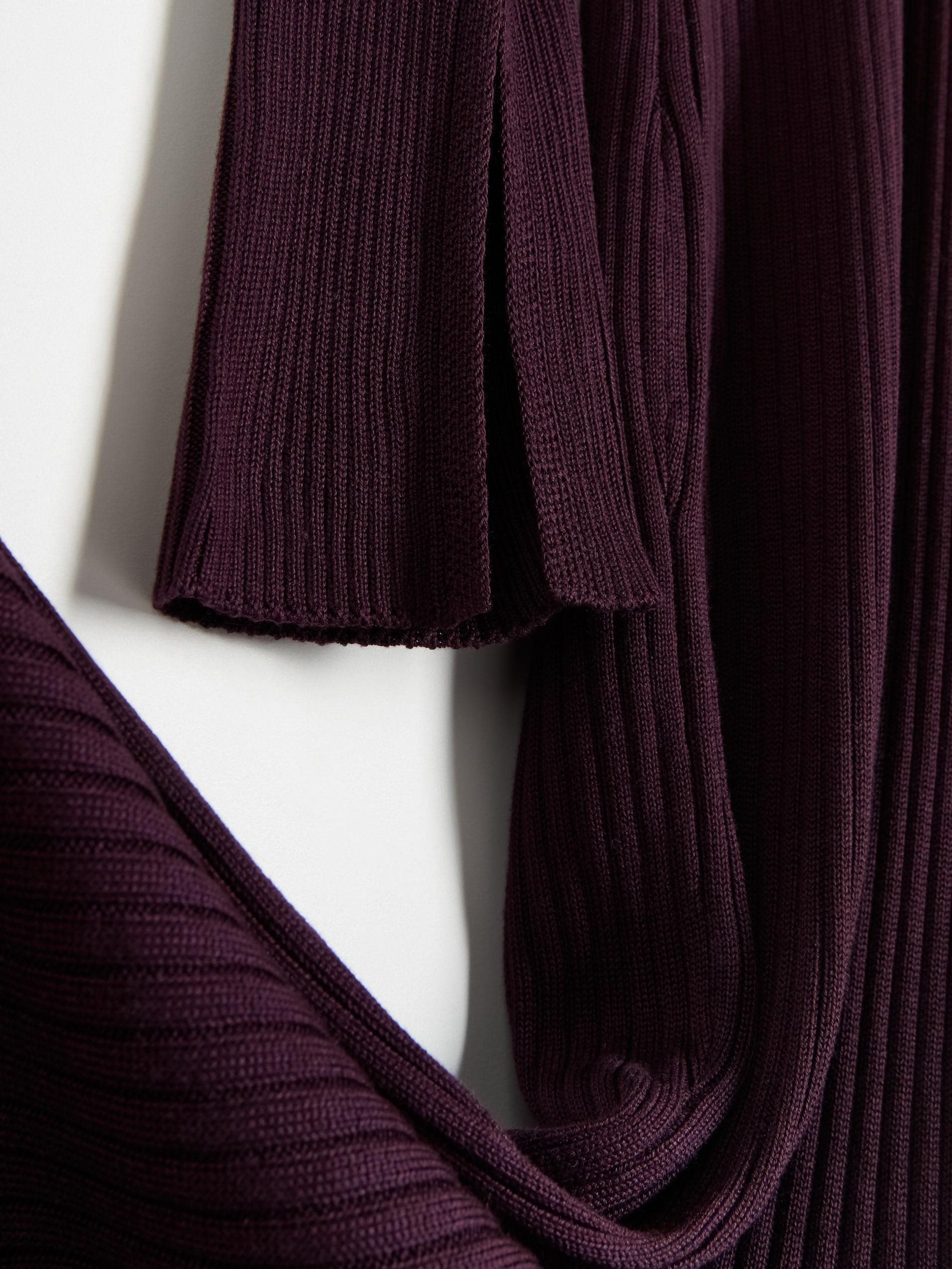 Burgundy Premium Tencel Lyocell Dress, , large image number 6