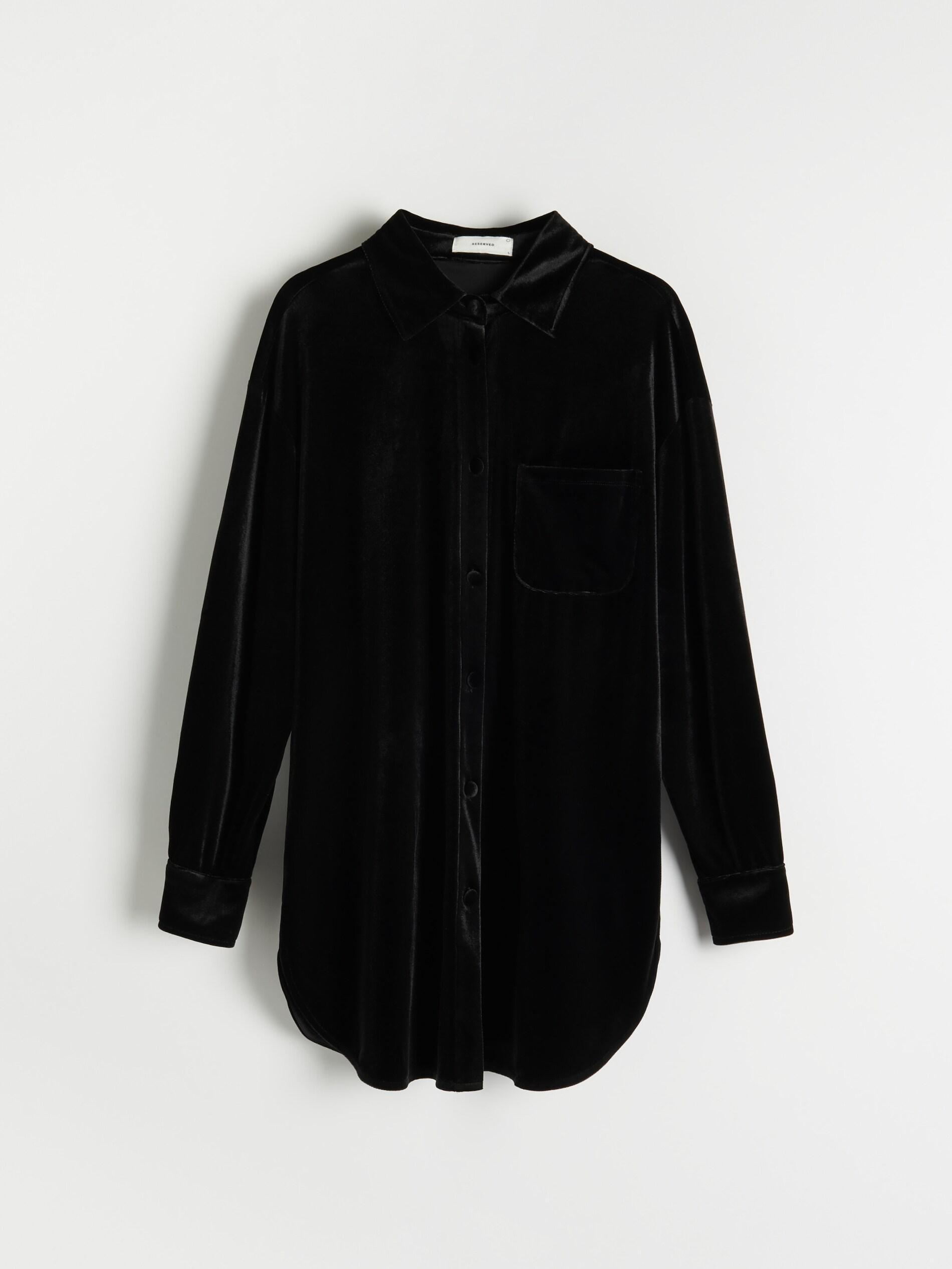Black Velour Shirt, Women, , large image number 3