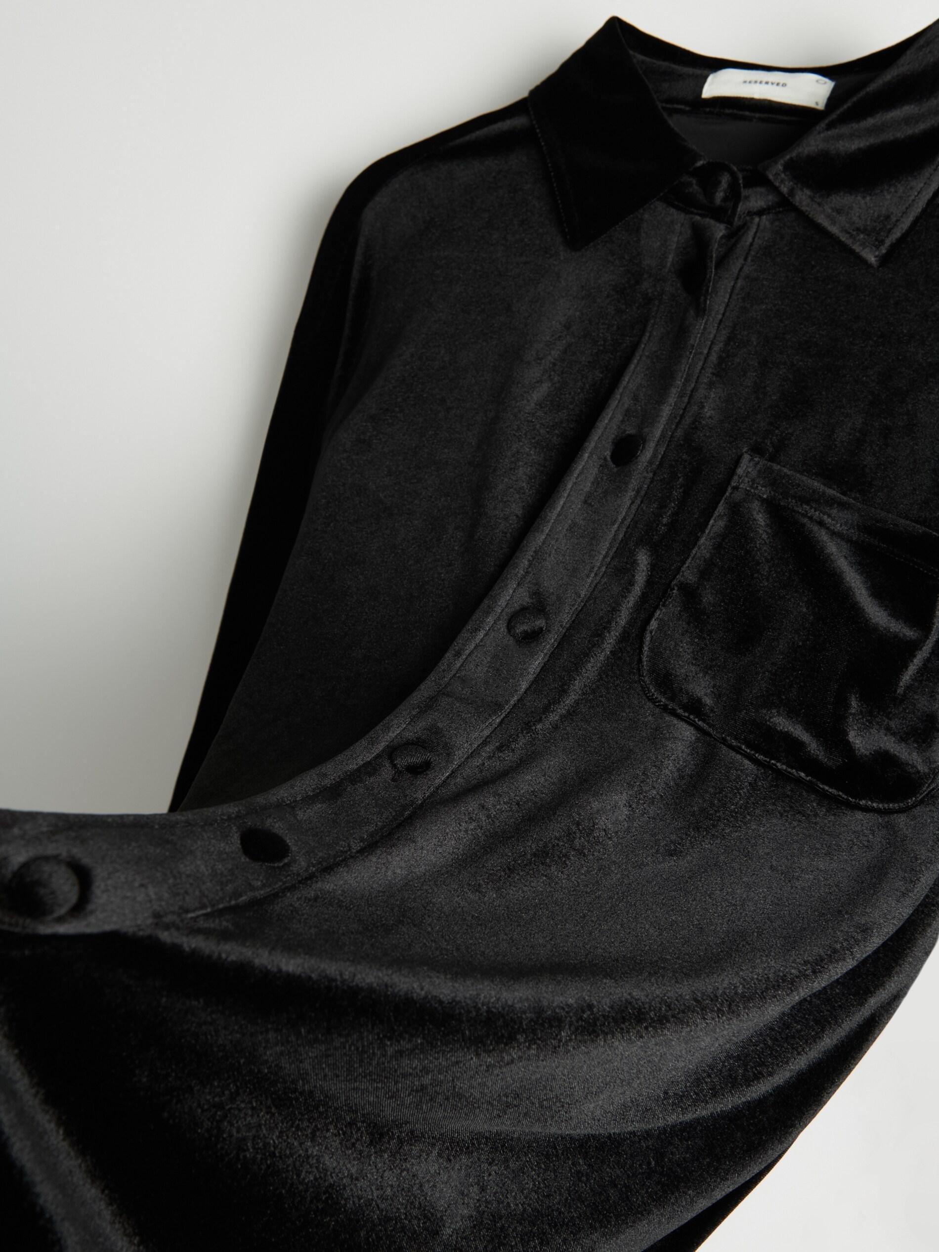 Black Velour Shirt, Women, , large image number 4