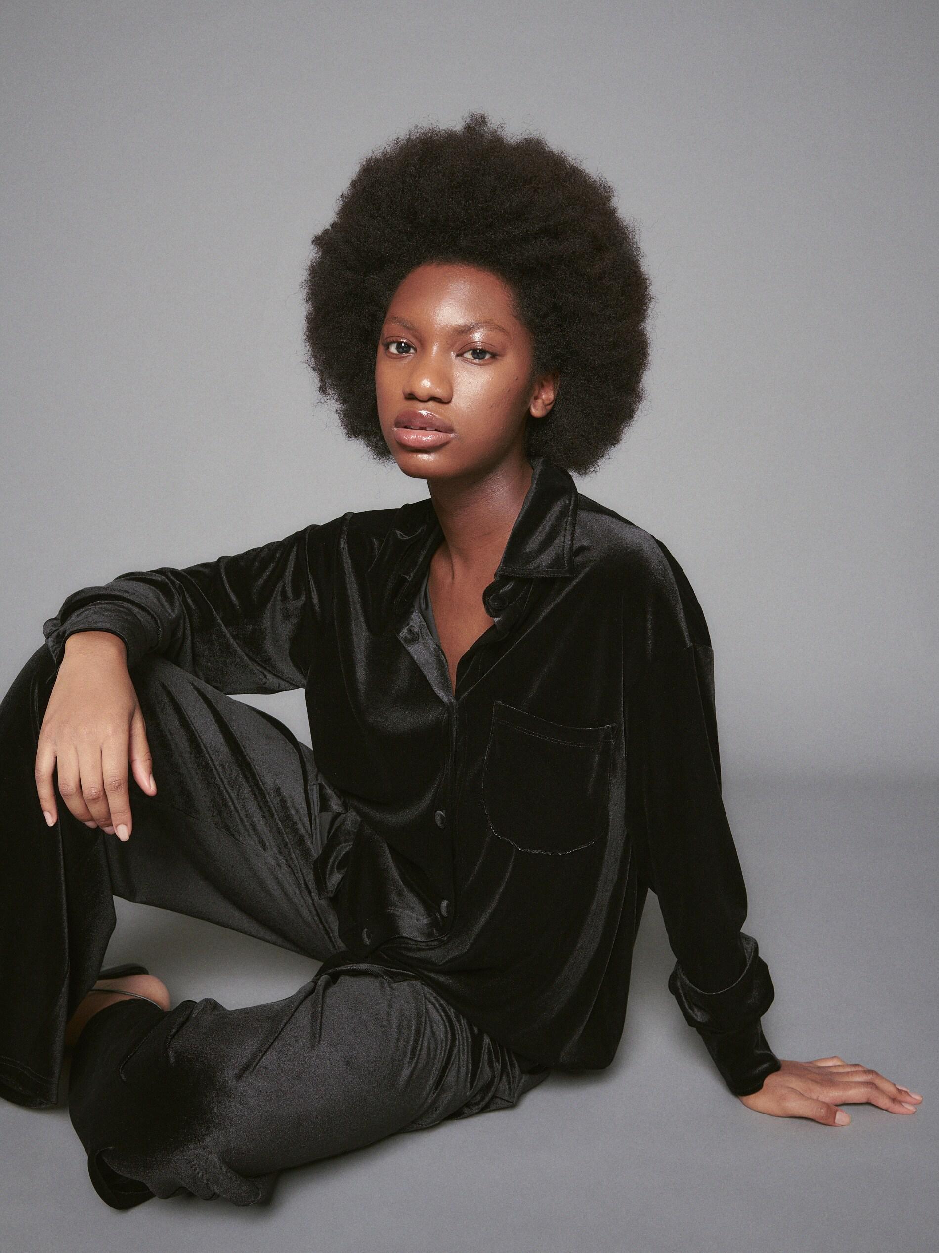 Black Velour Shirt, Women, , large image number 5