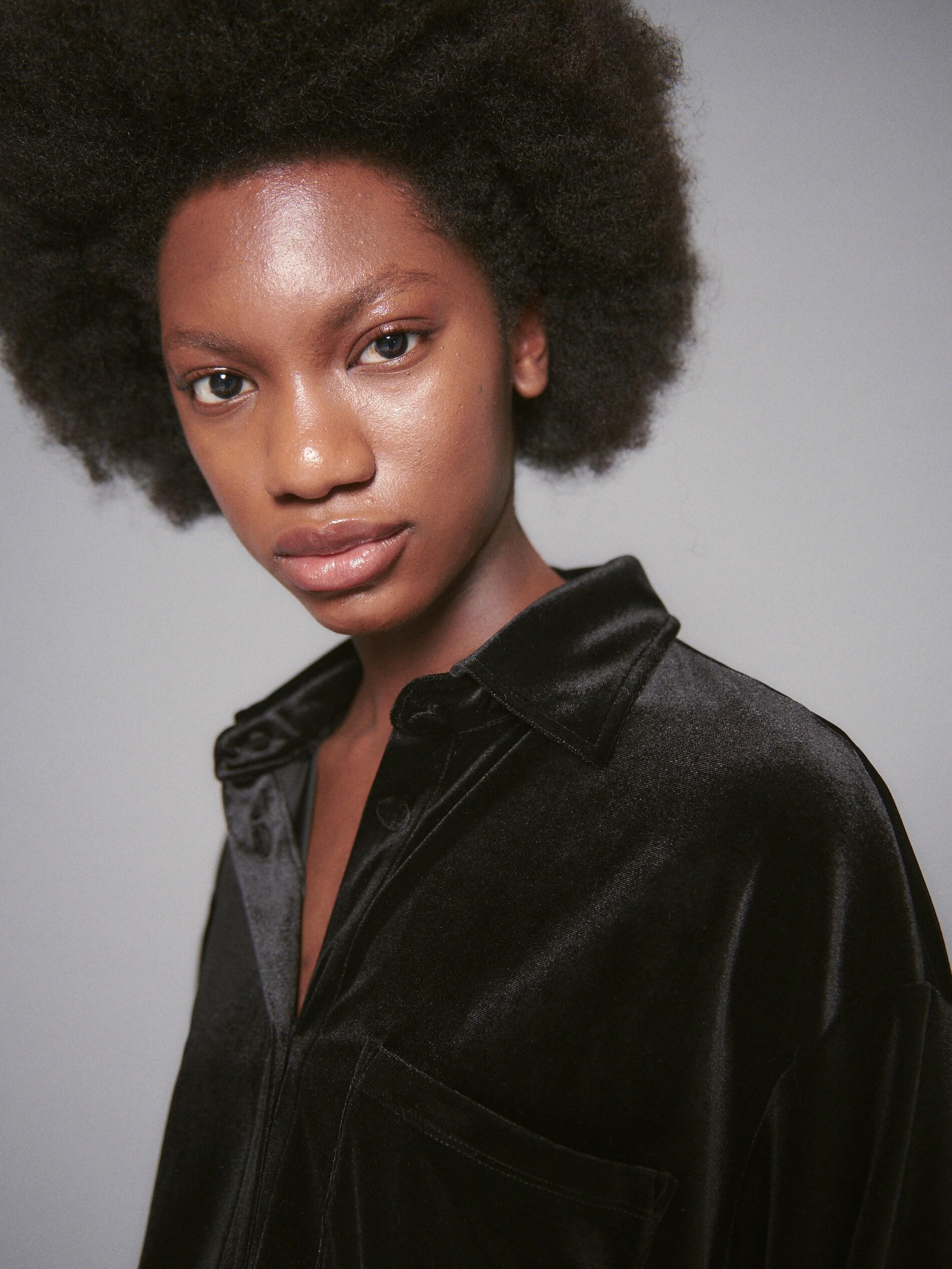 Black Velour Shirt, Women, , large image number 6