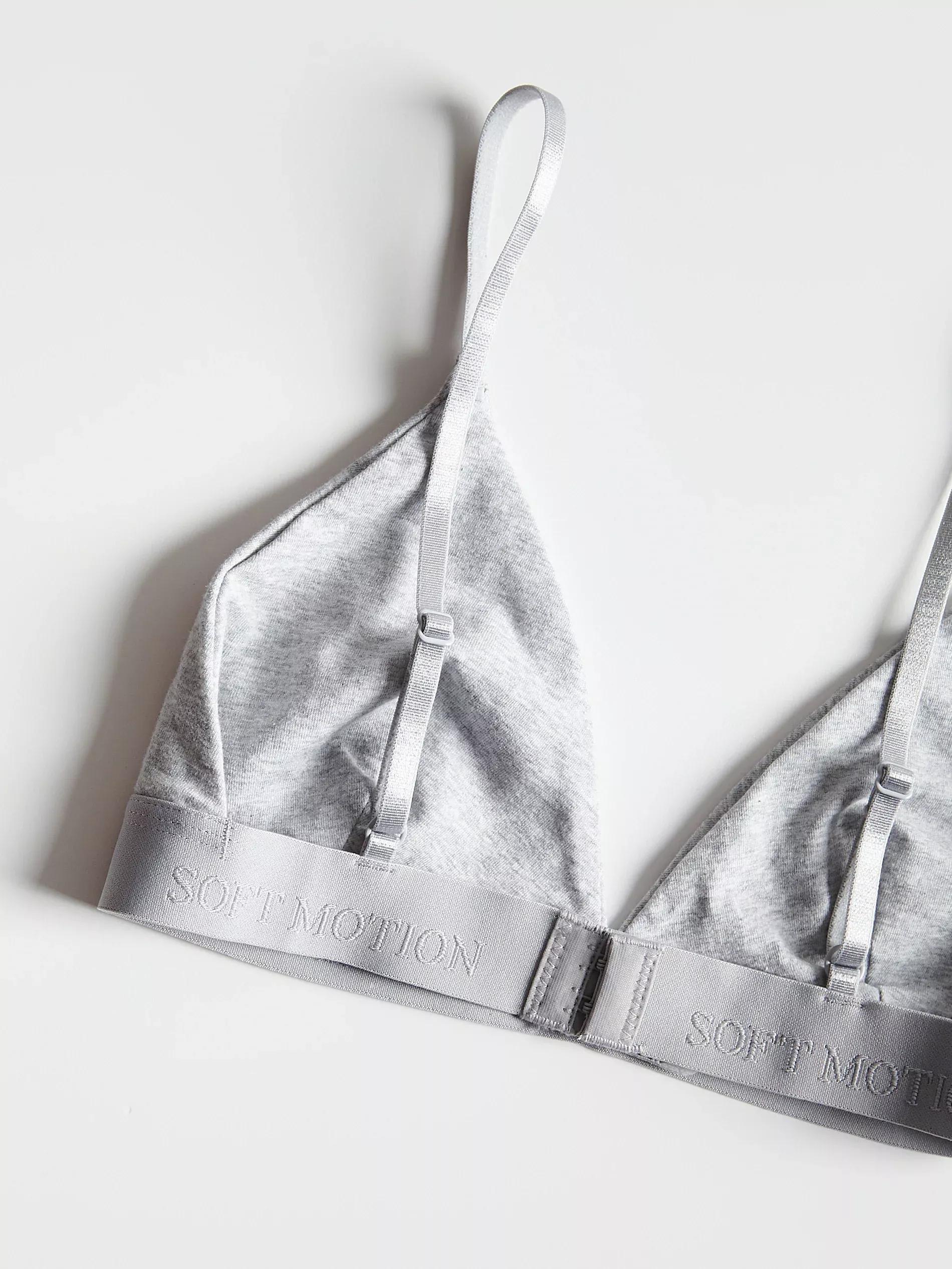 Grey Cotton Wireless Bra, , large image number 4