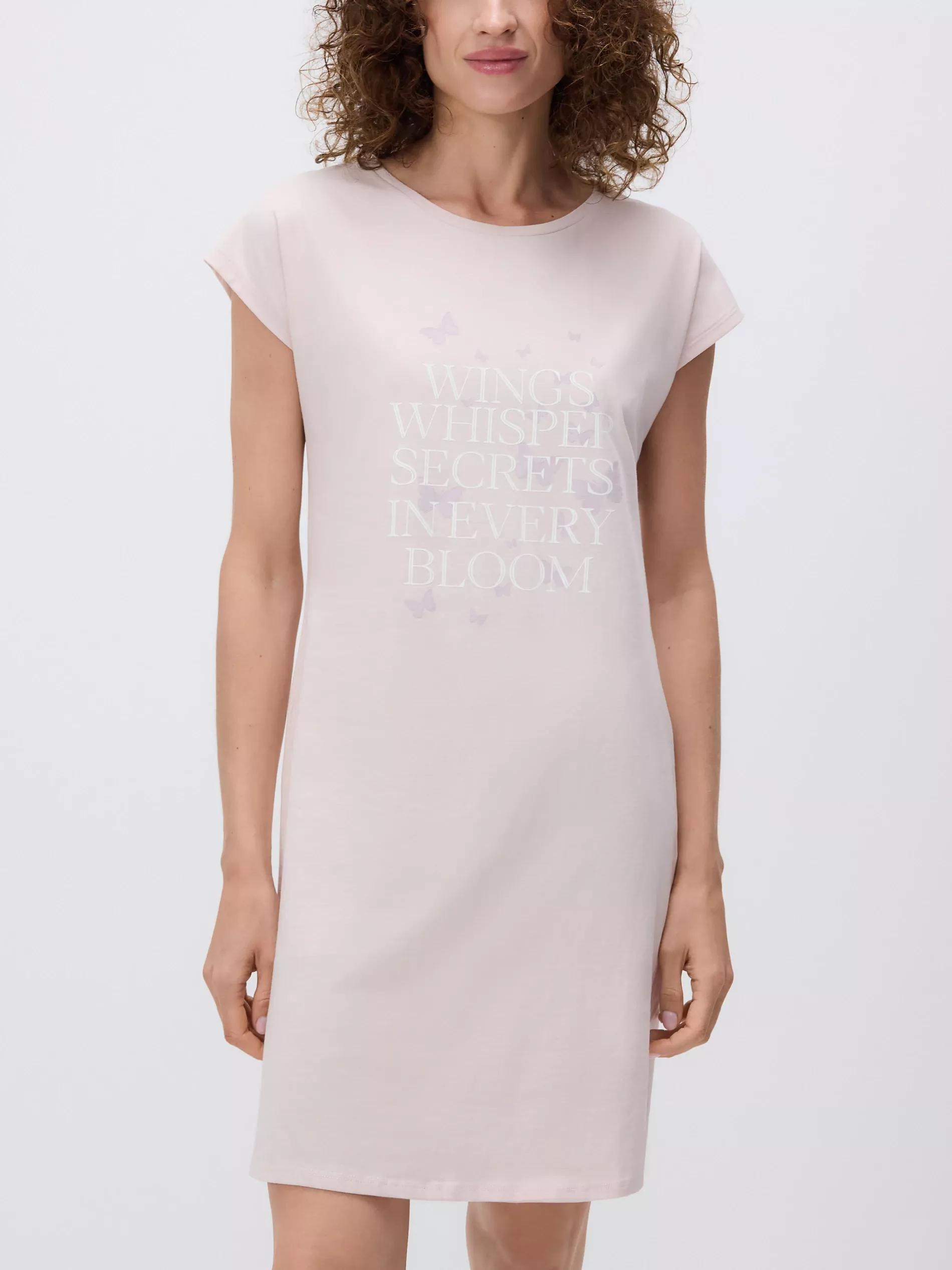 PASTEL PINK Printed nightdress, , large image number 1