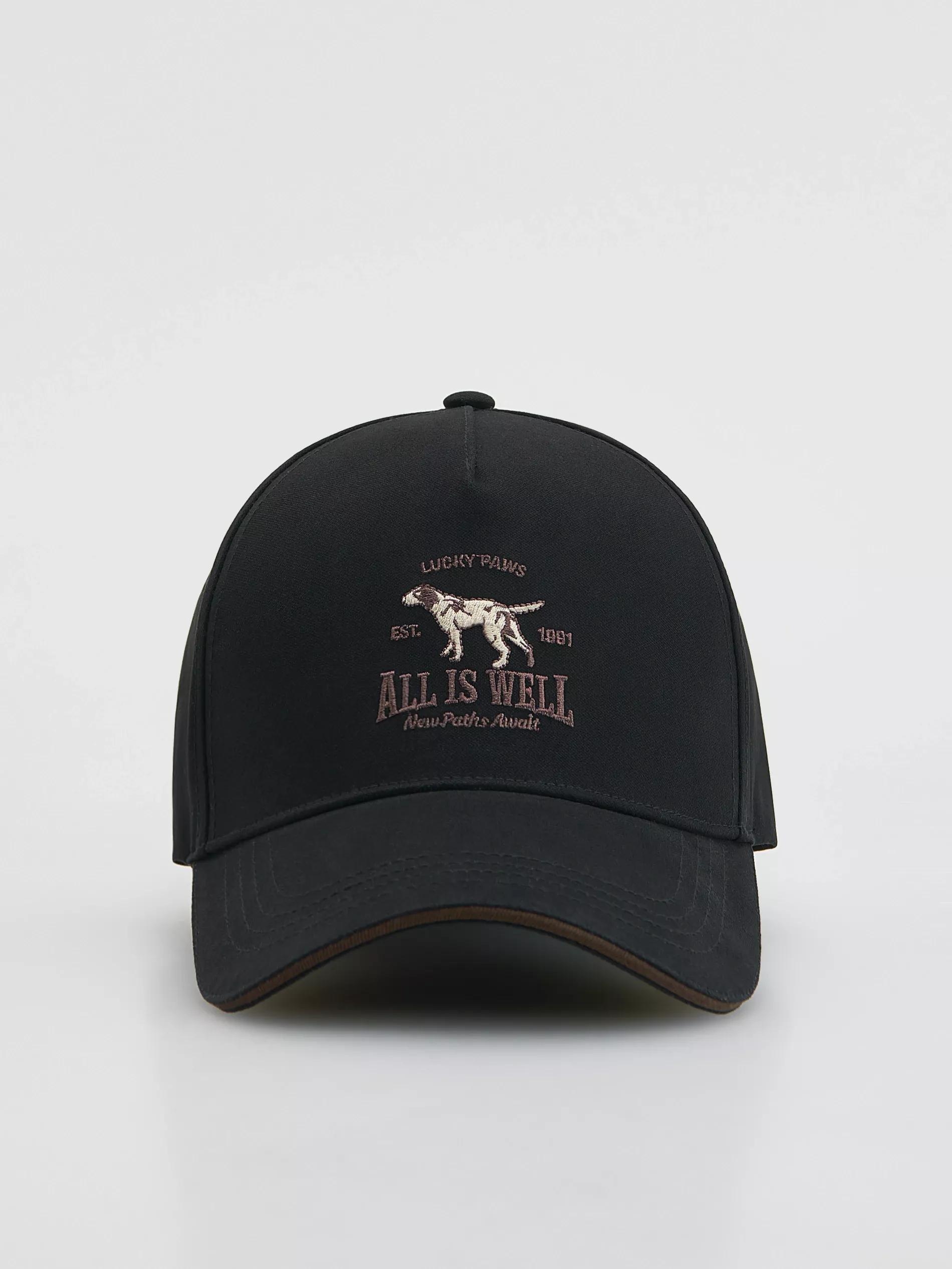 BLACK Baseball cap with embroidery, Black, large image number 0