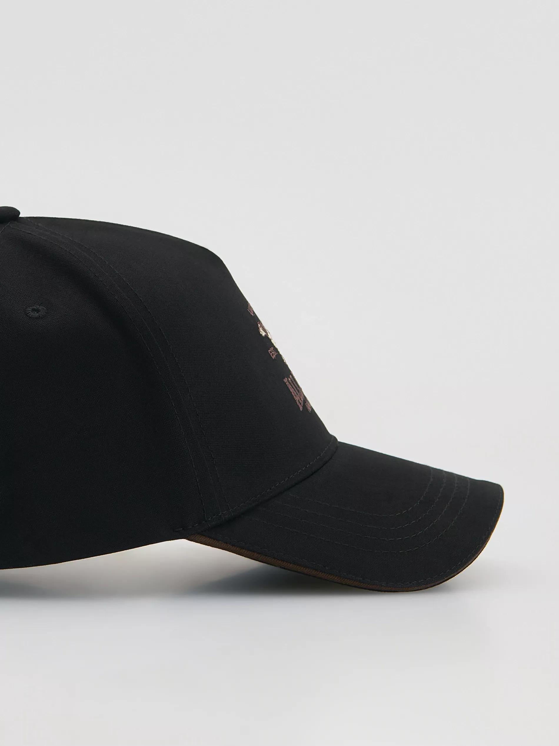 BLACK Baseball cap with embroidery, Black, large image number 1