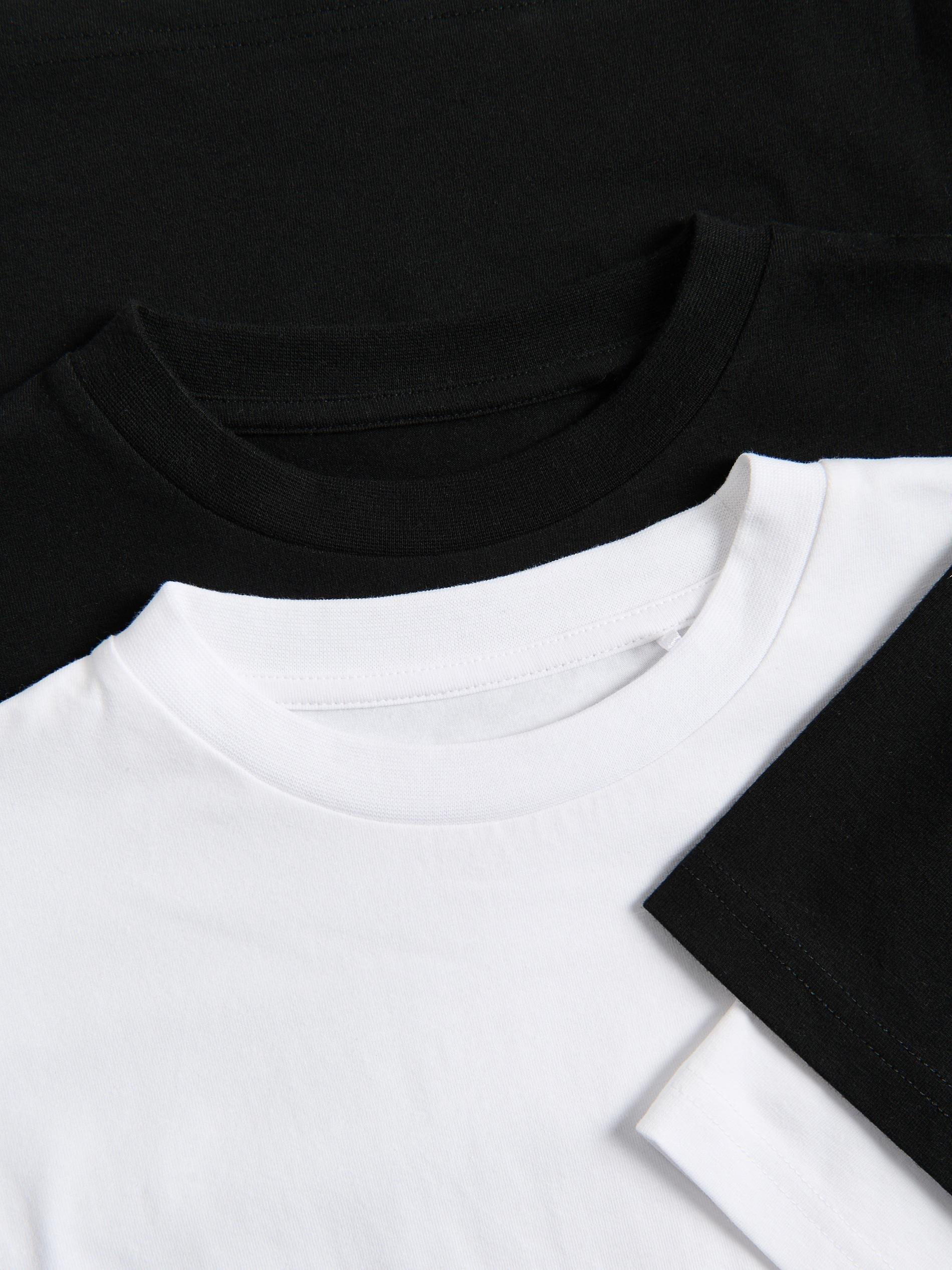 Black Cotton T-Shirt, , large image number 1