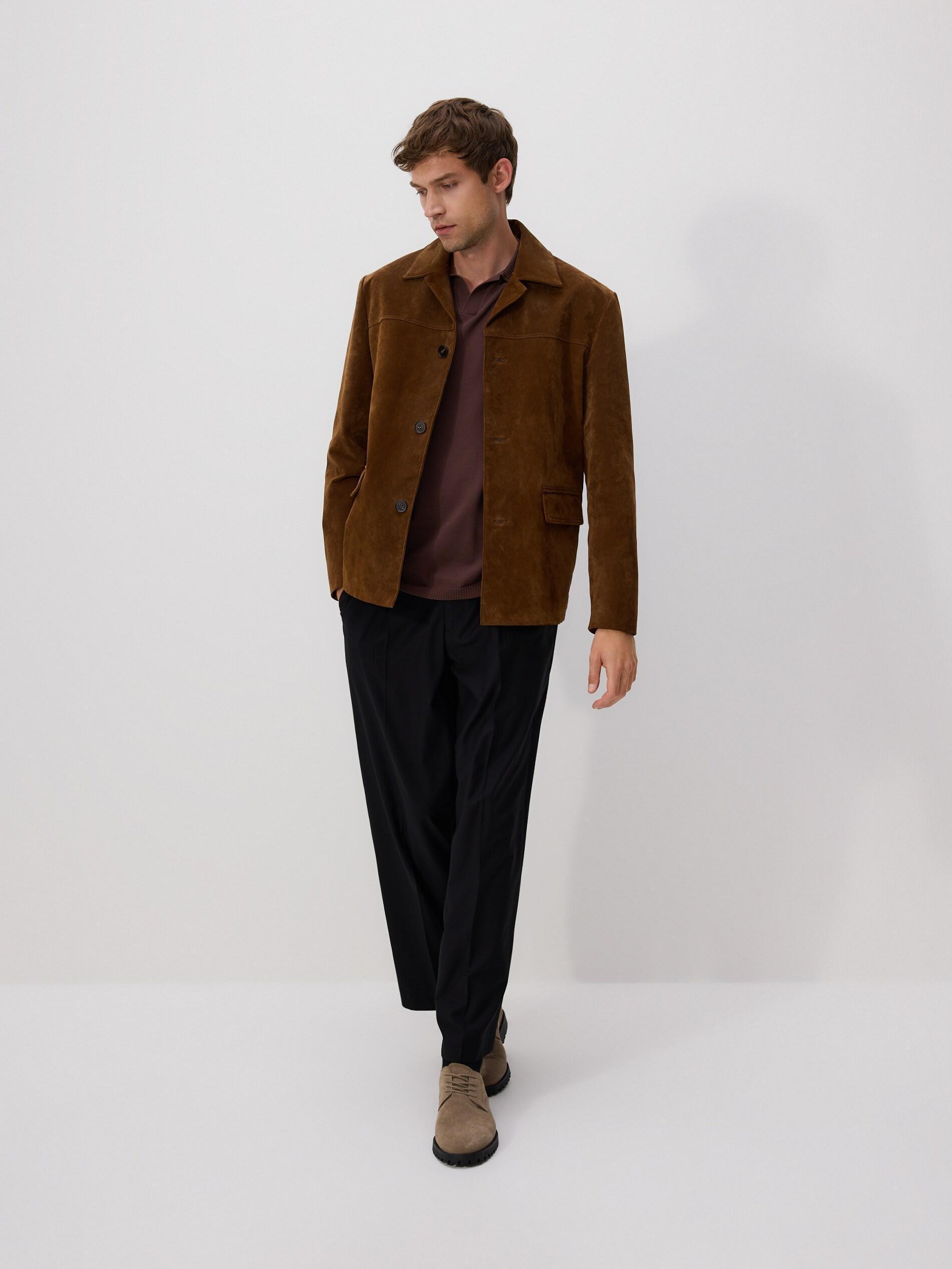 Brown Viscose Rich Polo Jumper, Brown, medium