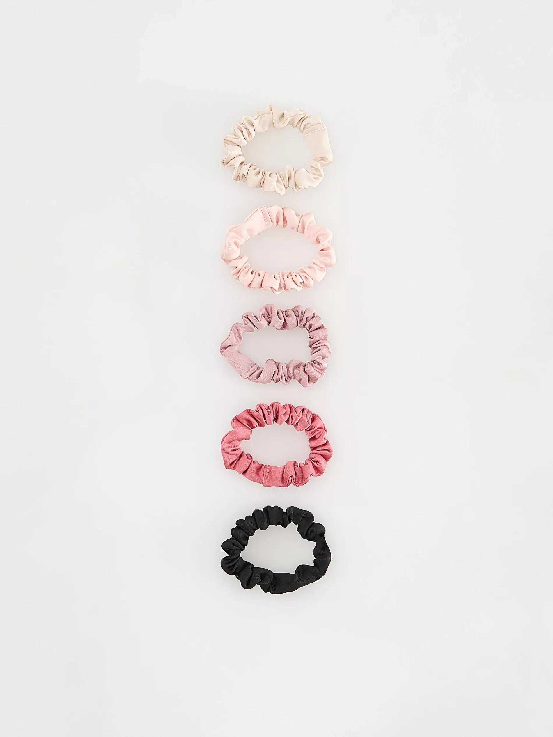 Multicolour Set Of 5 Spiral Hair Ties, Multicolor, large image number 0