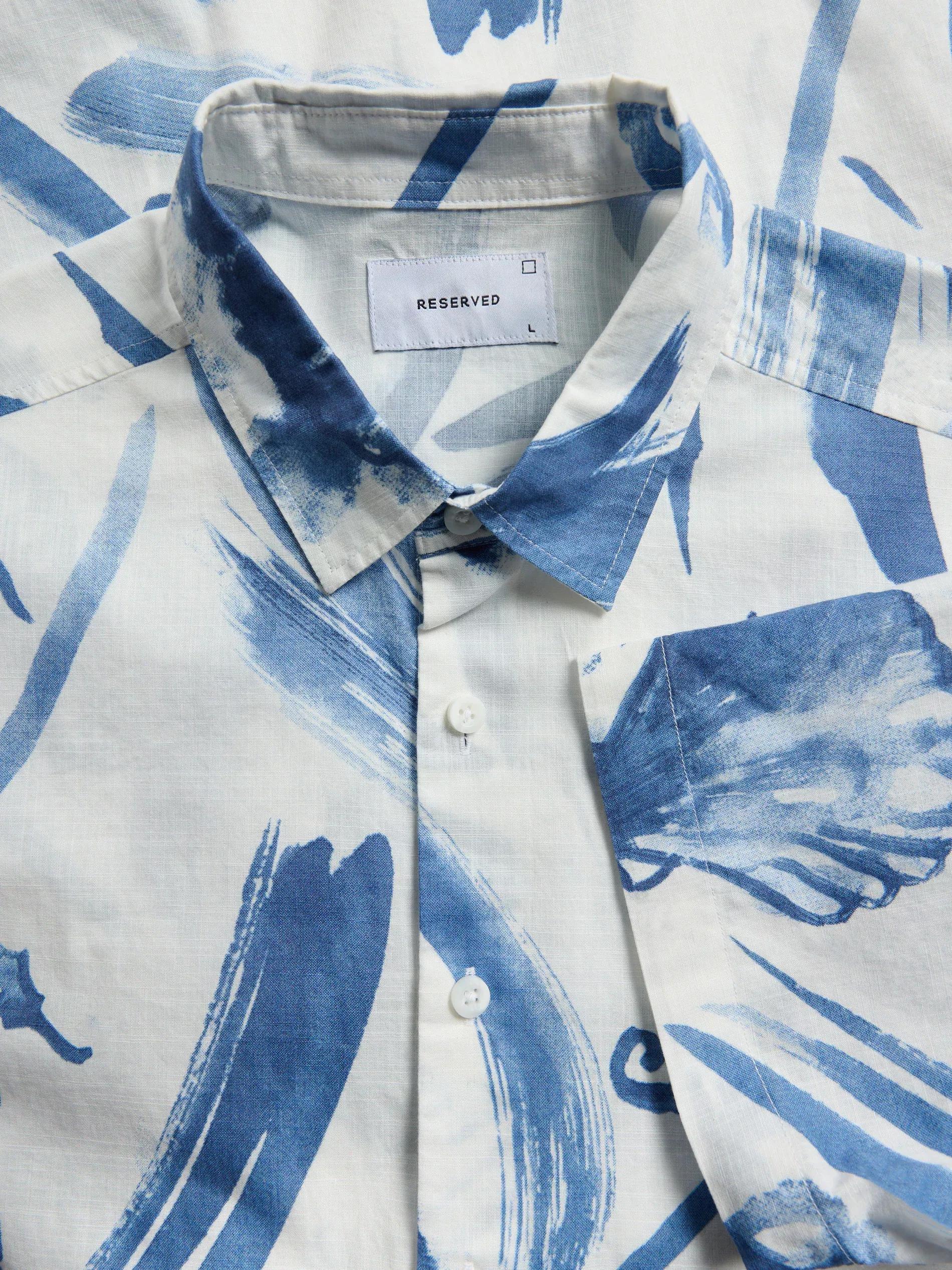 Blue Patterned Shirt In Regular Fit, Multicolor, large image number 5