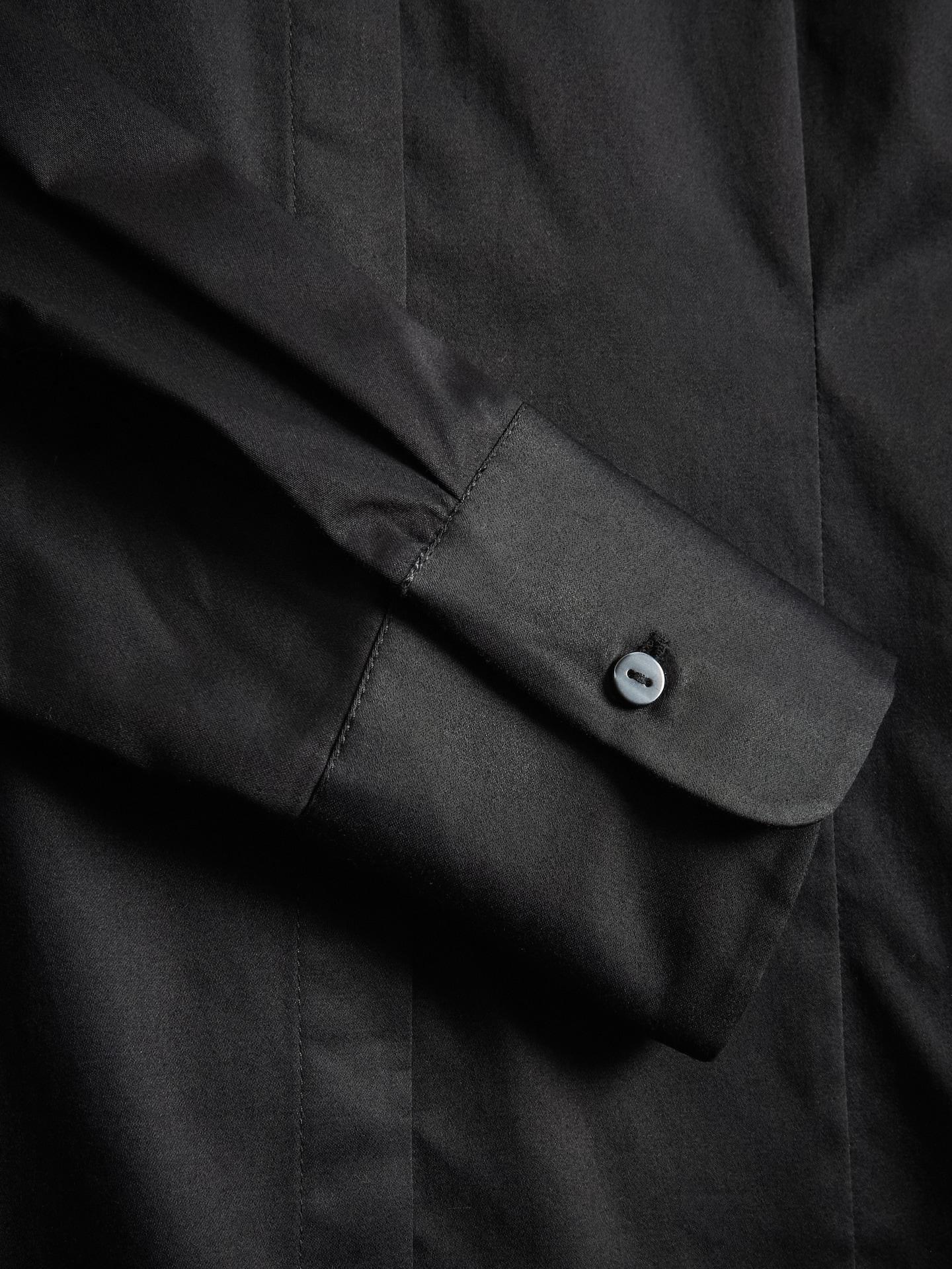 Black Cotton Rich Shirt, Black, large image number 1