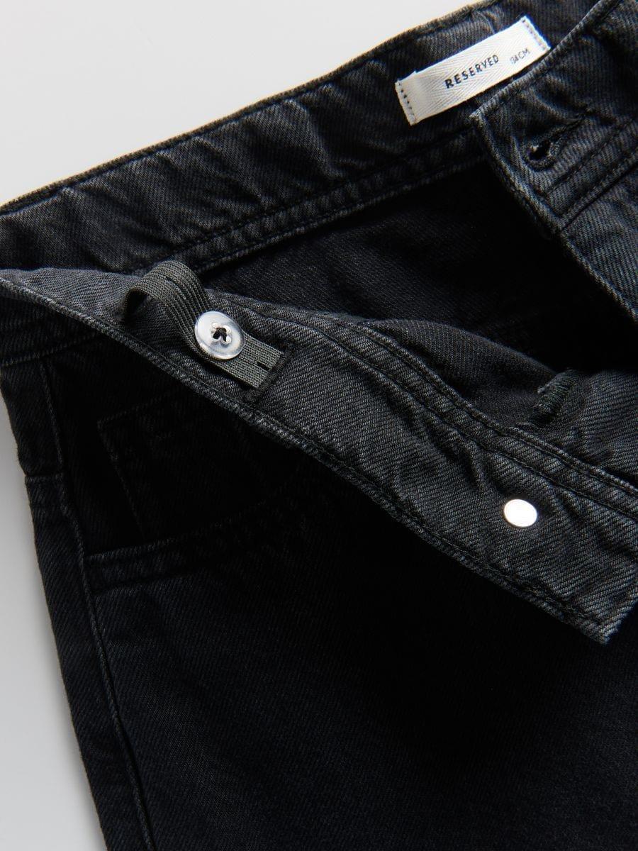 Black Denim Shorts, , large image number 1