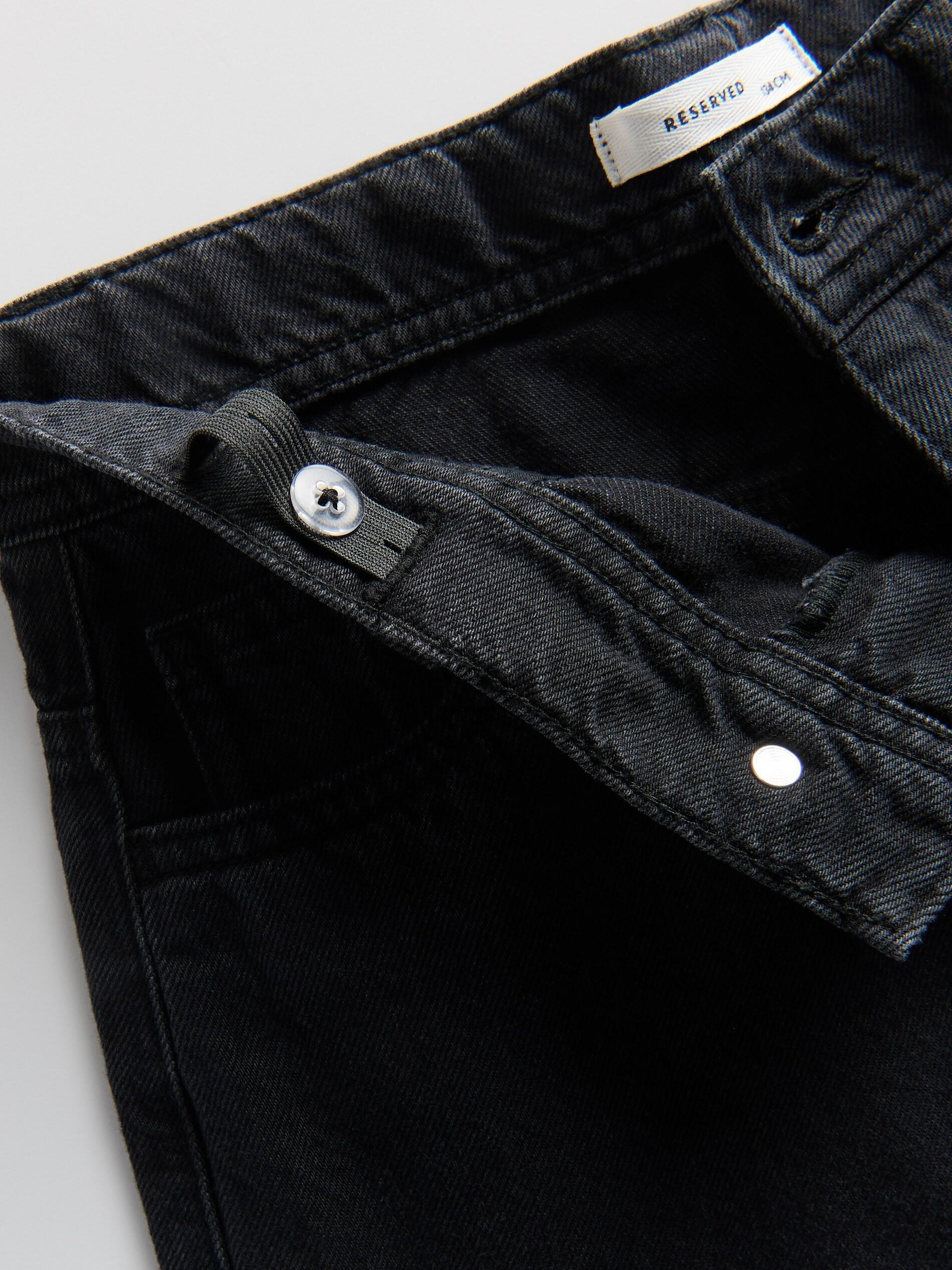 Black Denim Shorts, Black, large image number 1