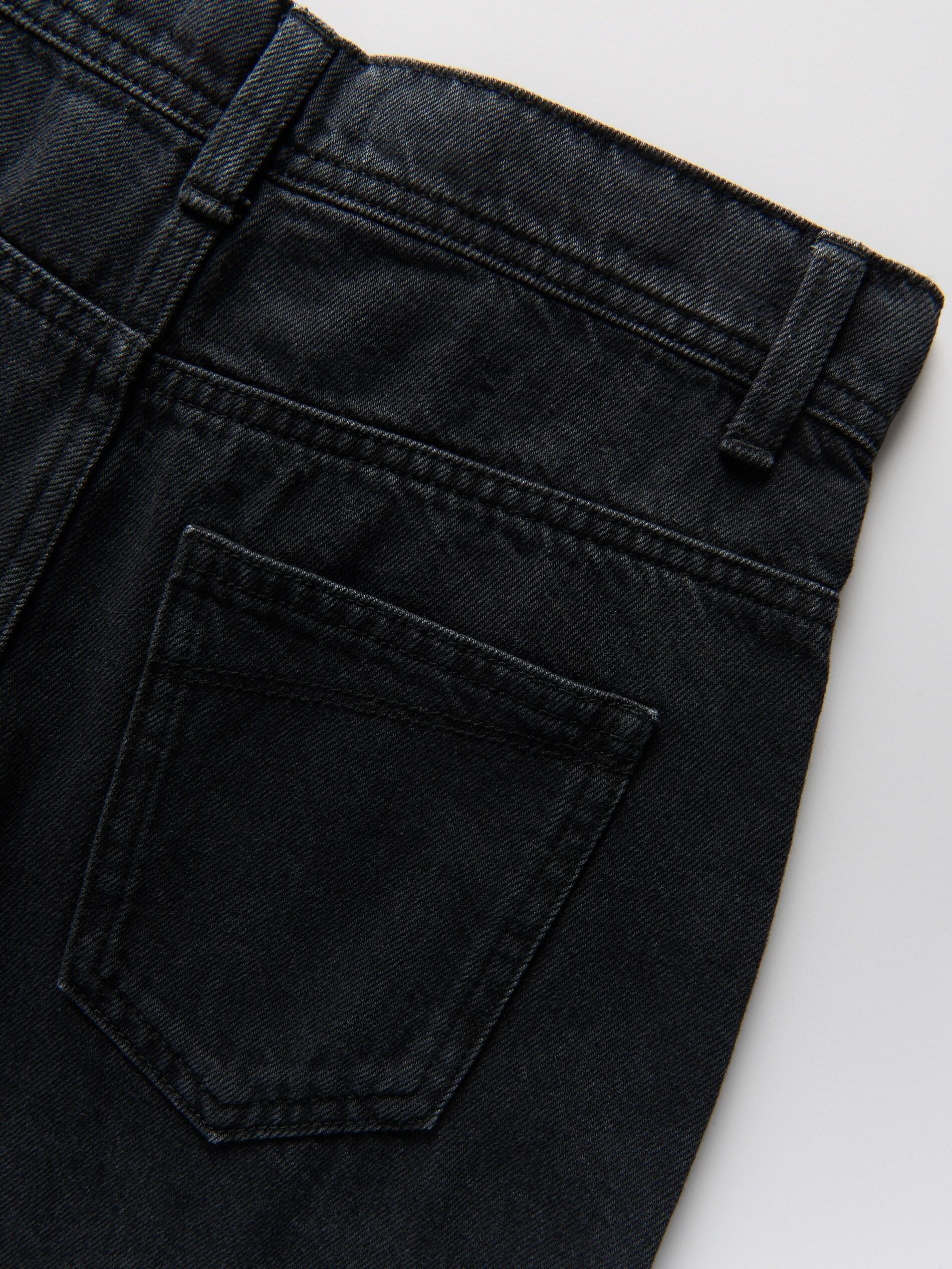 Black Denim Shorts, Black, large image number 2