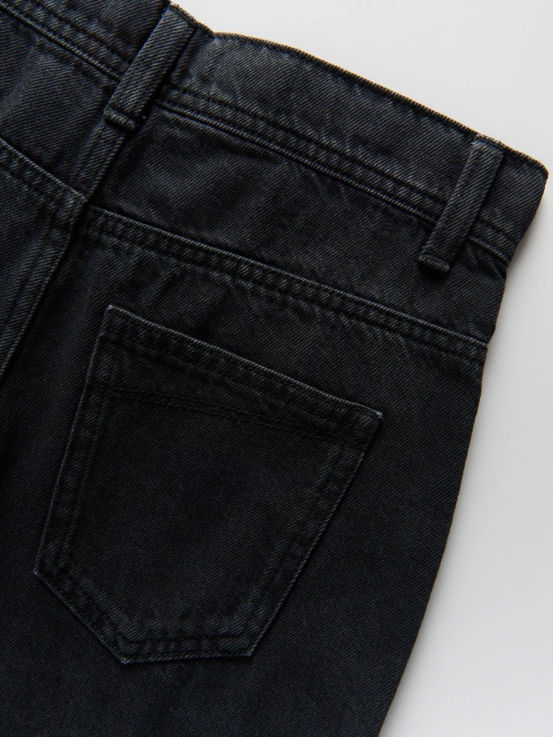 Black Denim Shorts, , large image number 2