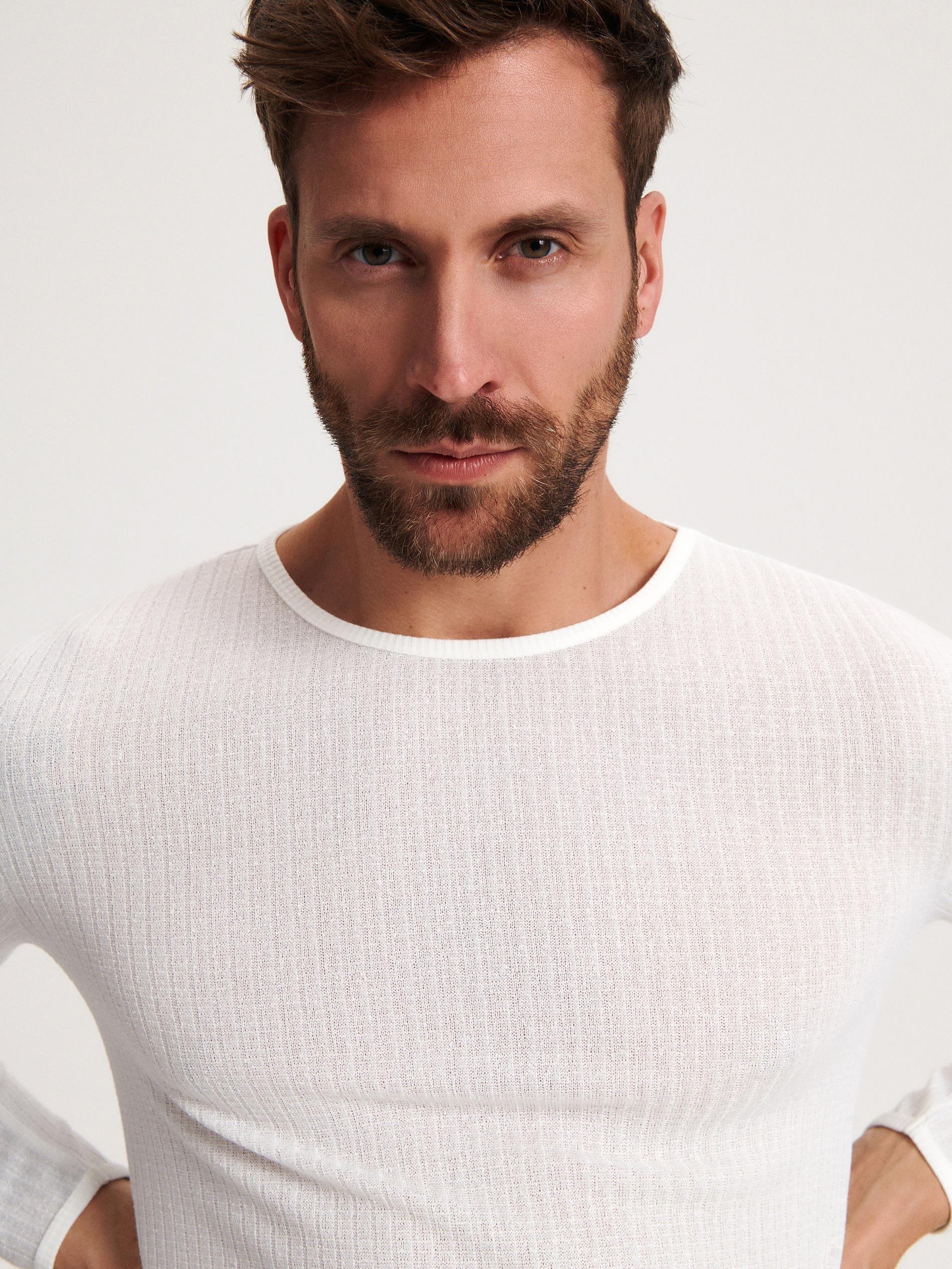 White Long Sleeve T-Shirt, , large image number 2