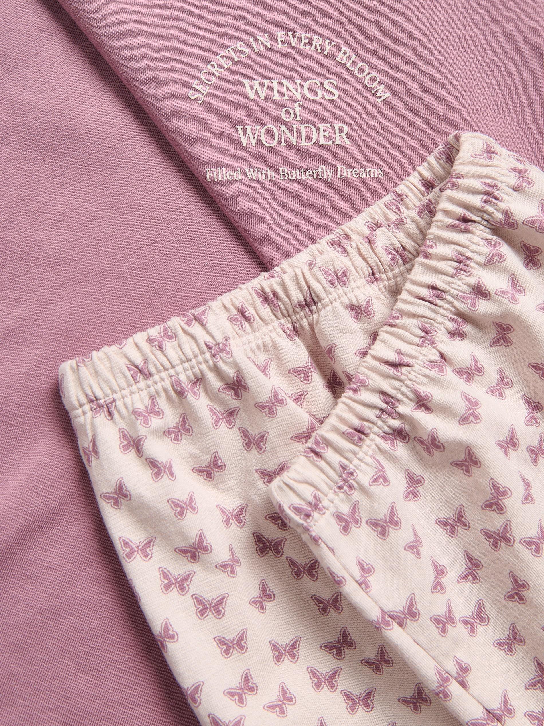 MAUVE Two piece printed pyjama set, Purple, large image number 5