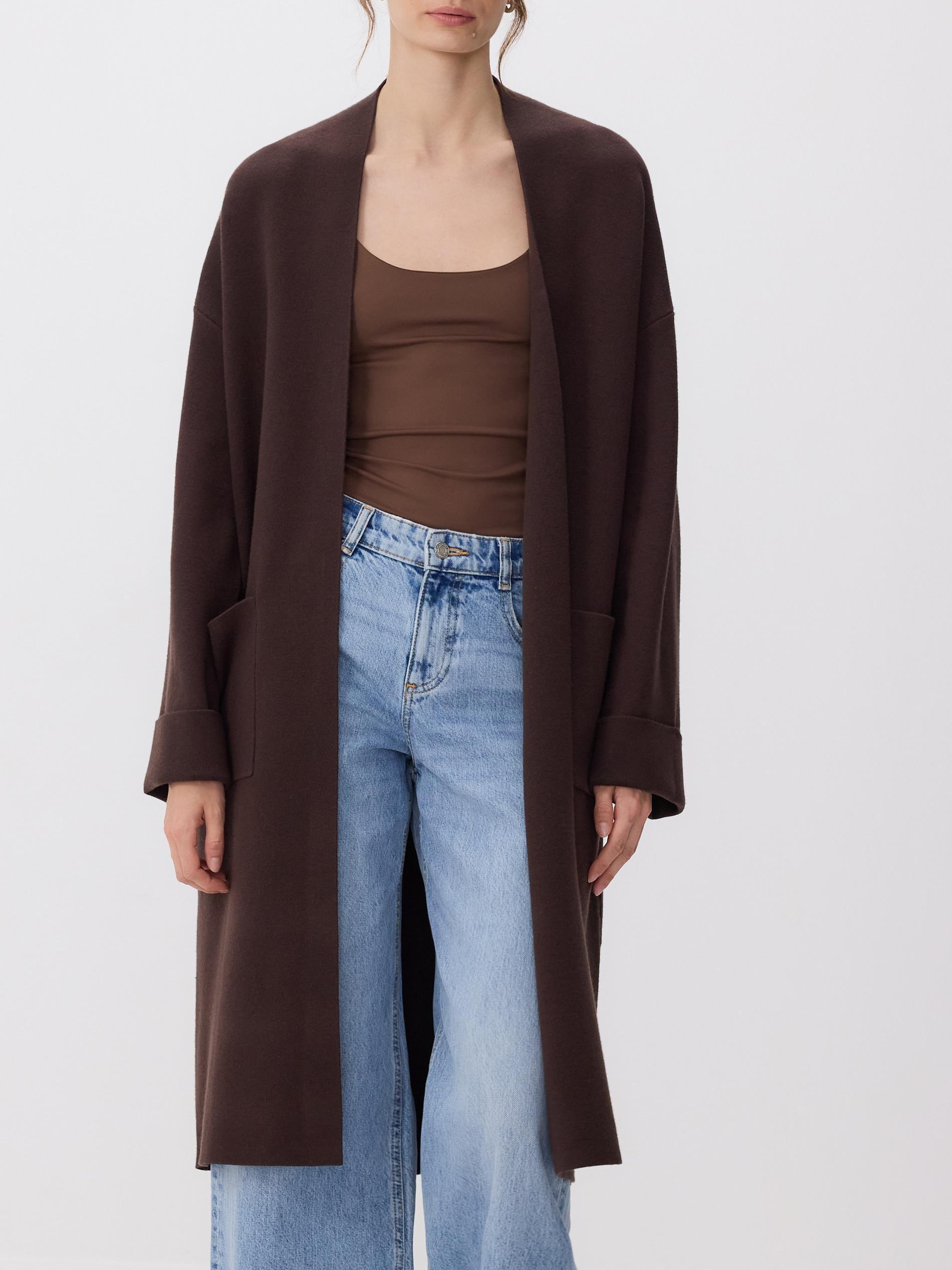 Brown Cardigan With Pockets, Brown, medium