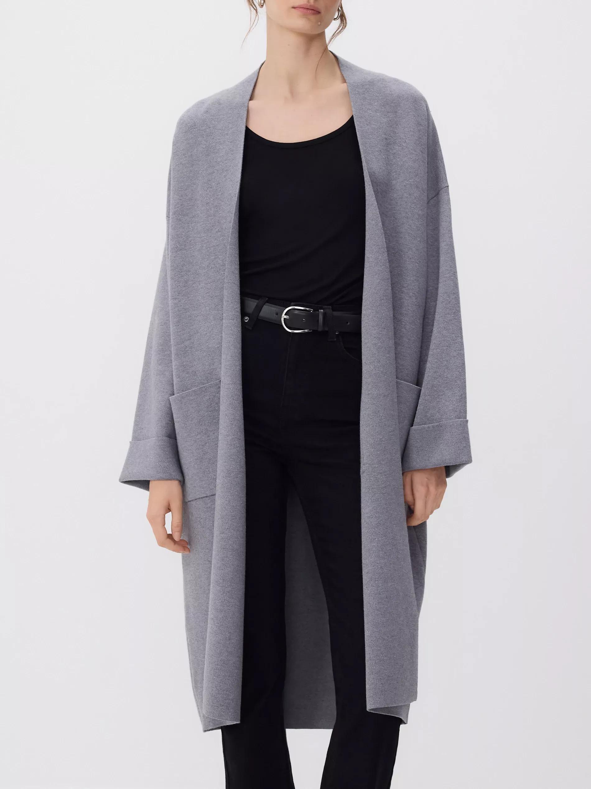 Grey Cardigan With Pockets, Grey, large image number 1