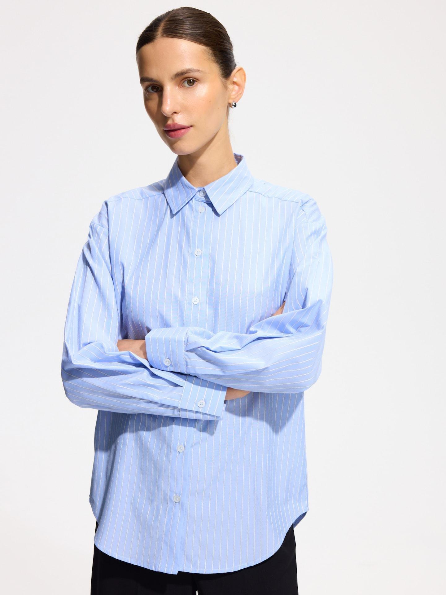 Blue Stripe Shirt, Blue, large image number 1