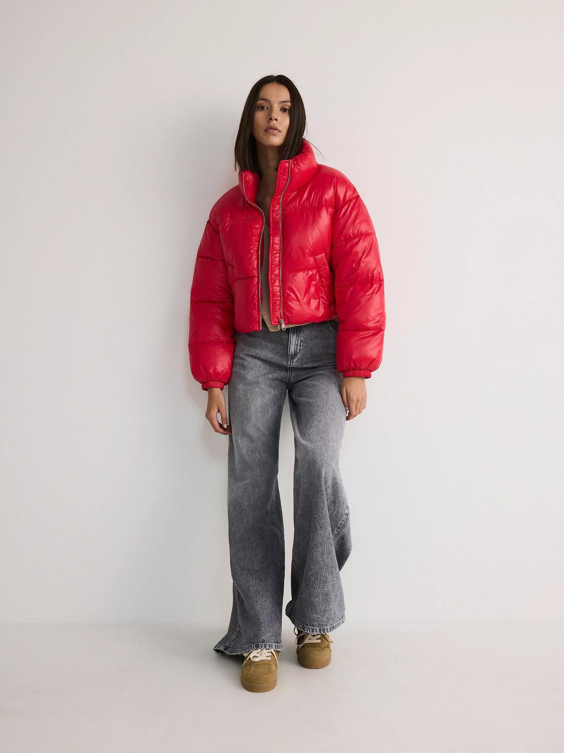 Red Short Quilted Jacket, , large image number 2