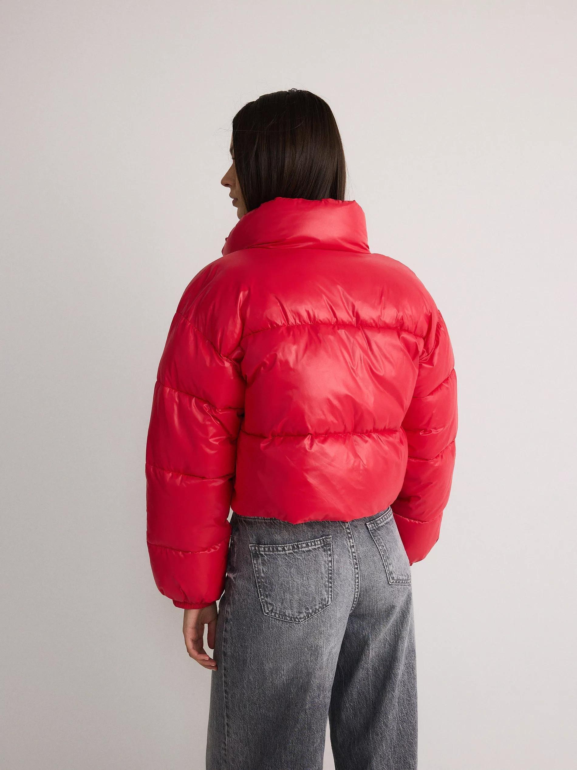 Red Short Quilted Jacket, , large image number 5