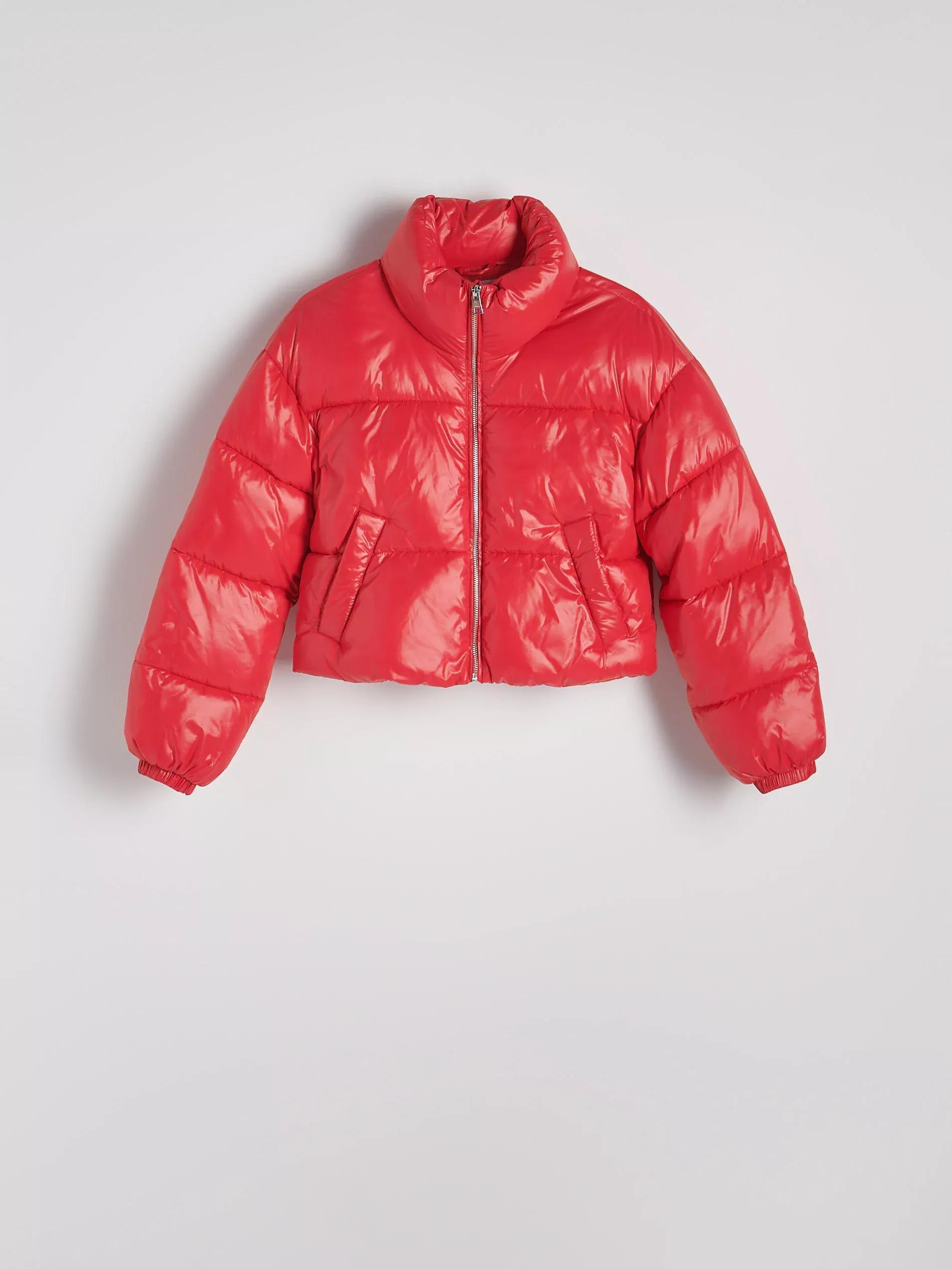 Red Short Quilted Jacket, , large image number 6