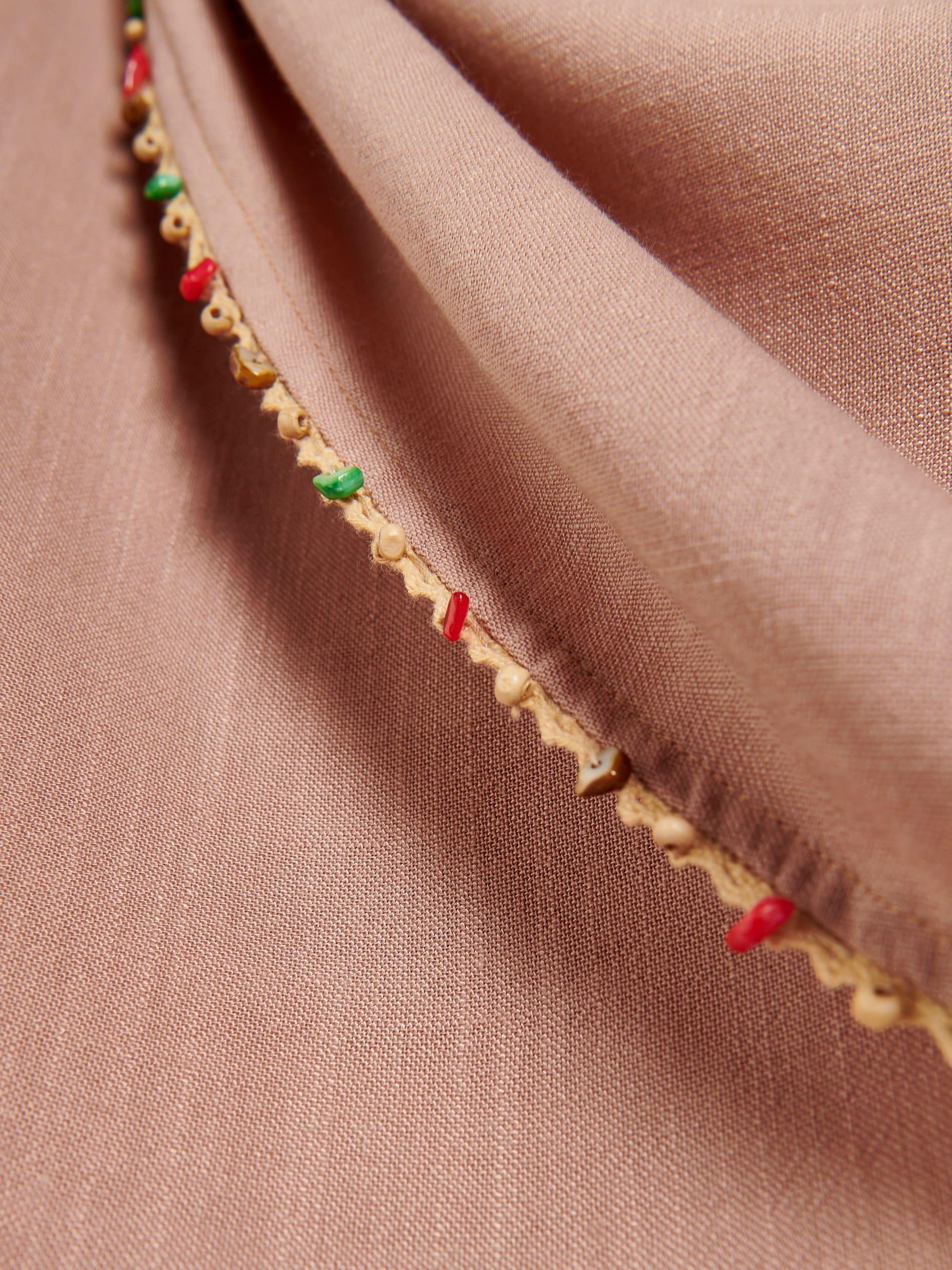 Beige High Waist Skirt, , large image number 5