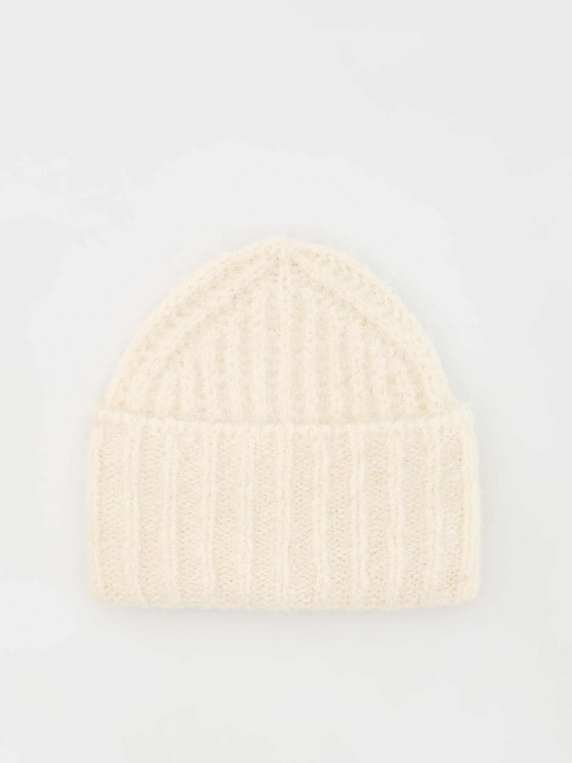 NUDE Wool blend beanie, Ivory, large image number 0