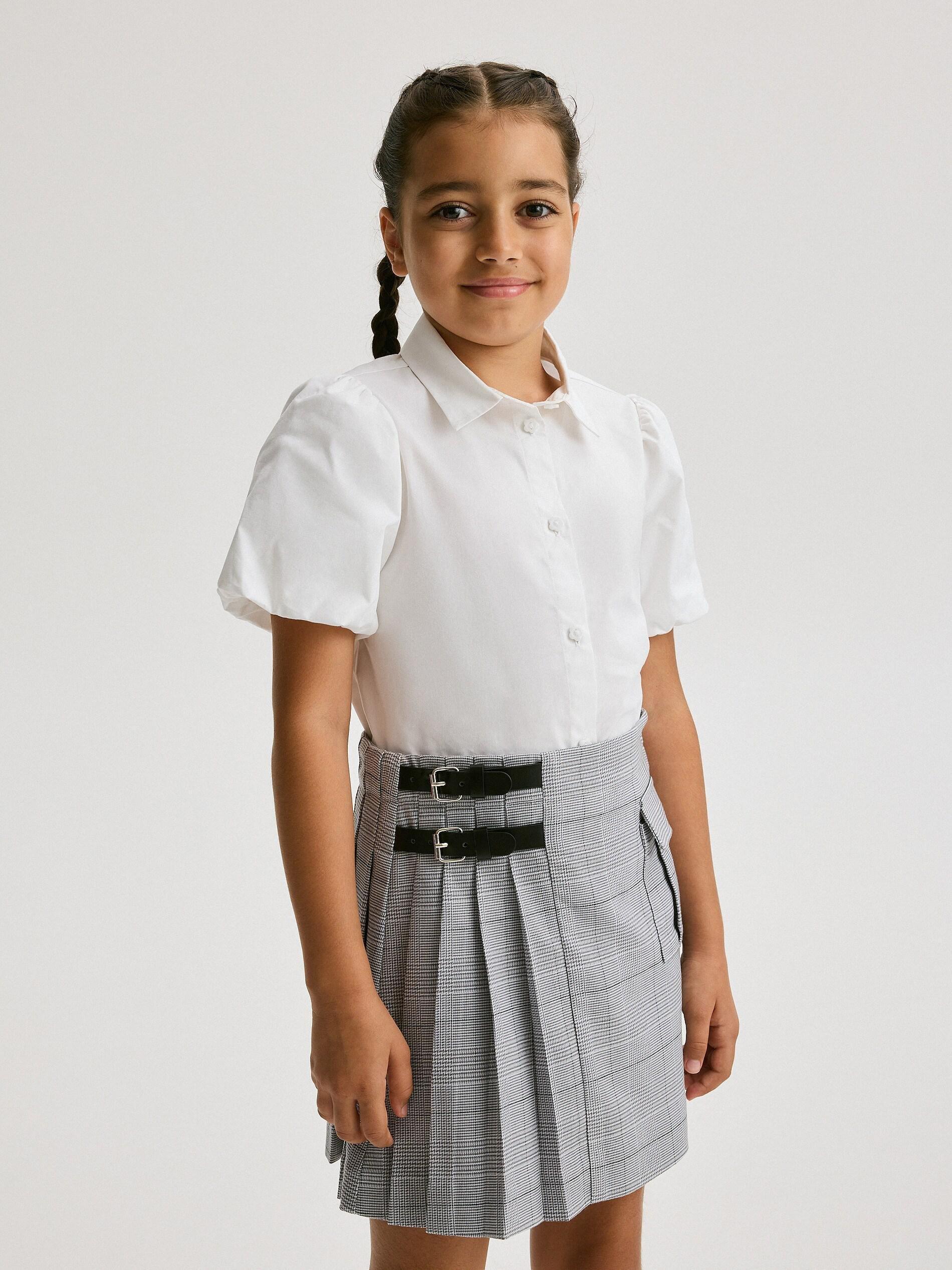 Grey Pleated Skirt, Kids Girls, , large image number 5