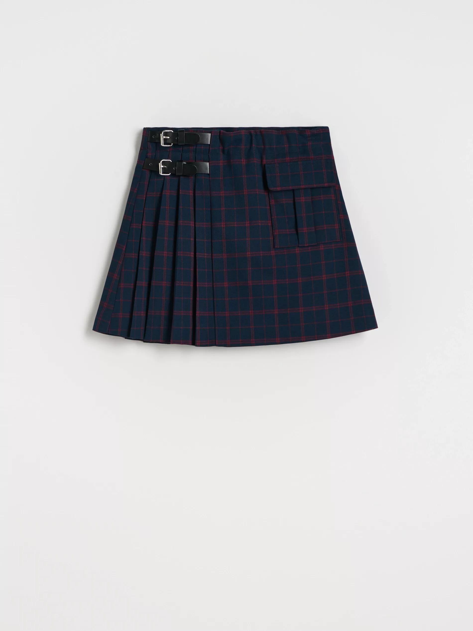 Navy Pleated Skirt, Kids Girls, , large image number 2
