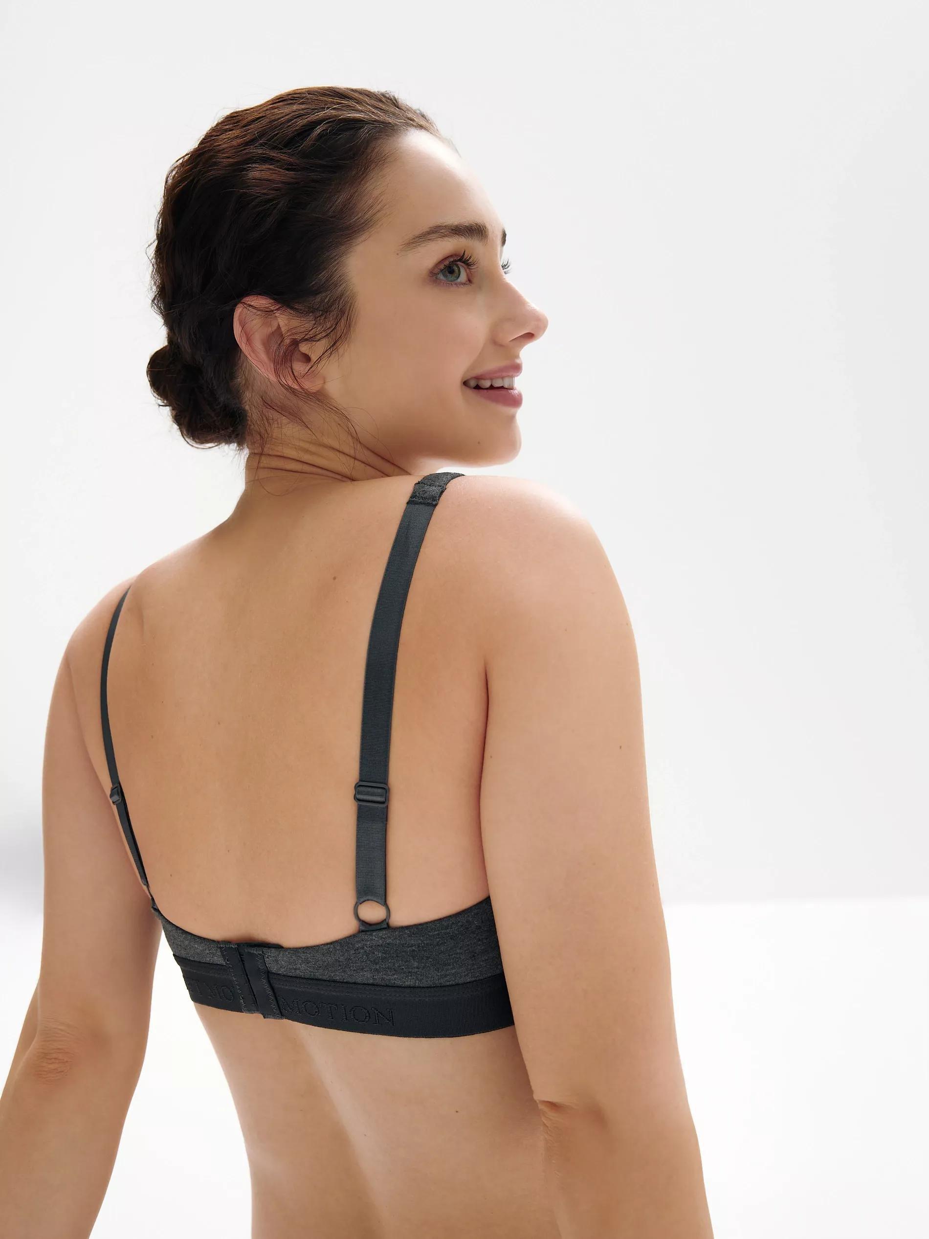 Grey Soft Bra, , large image number 1