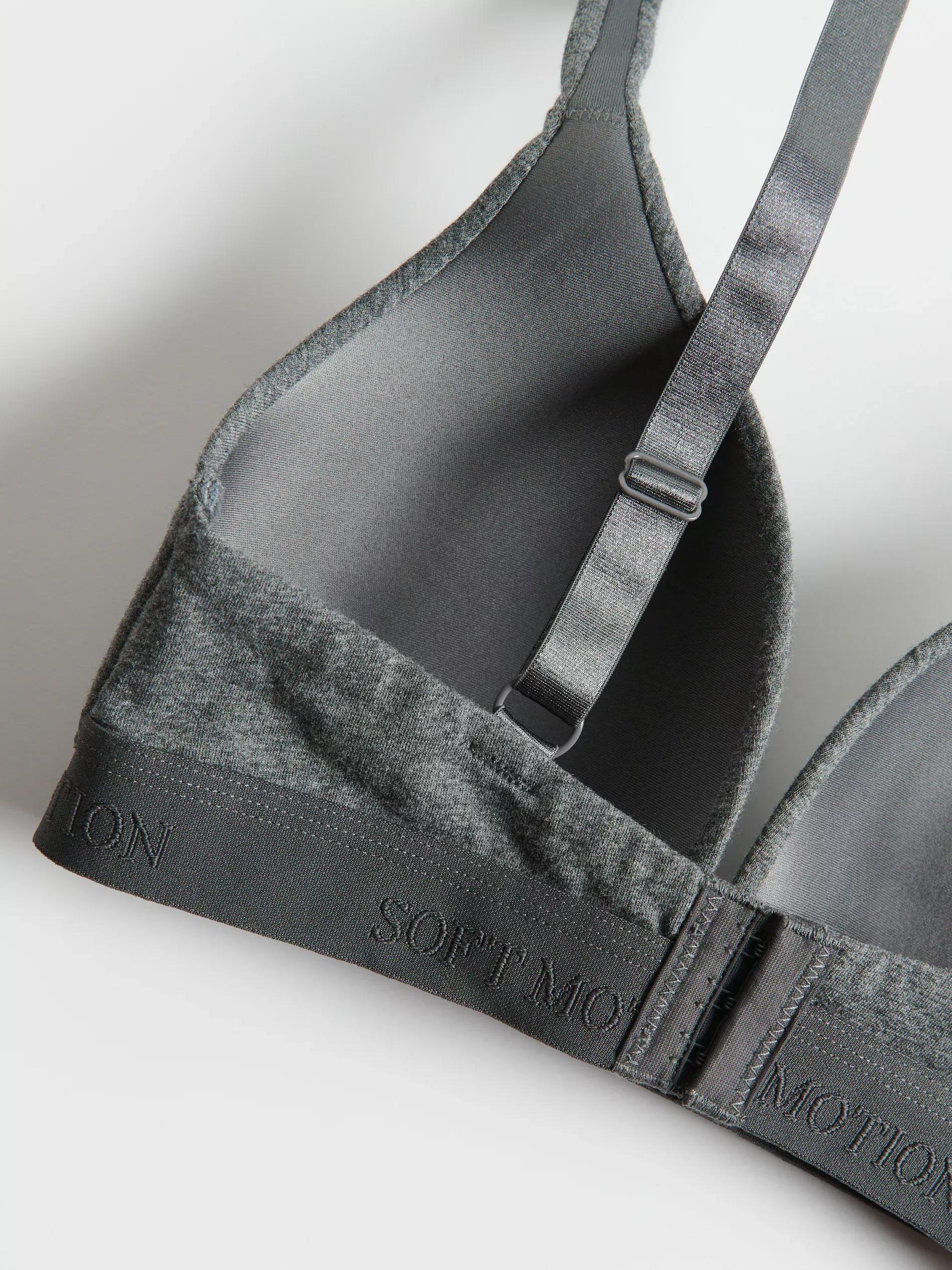 Grey Soft Bra, , large image number 4
