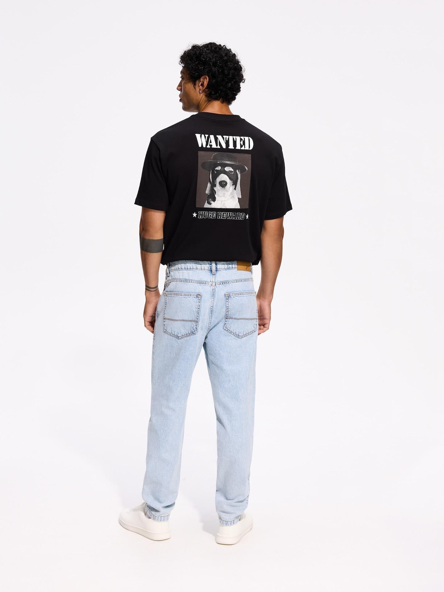 Blue Carrot Jeans With Wash Effect, Blue, large image number 2