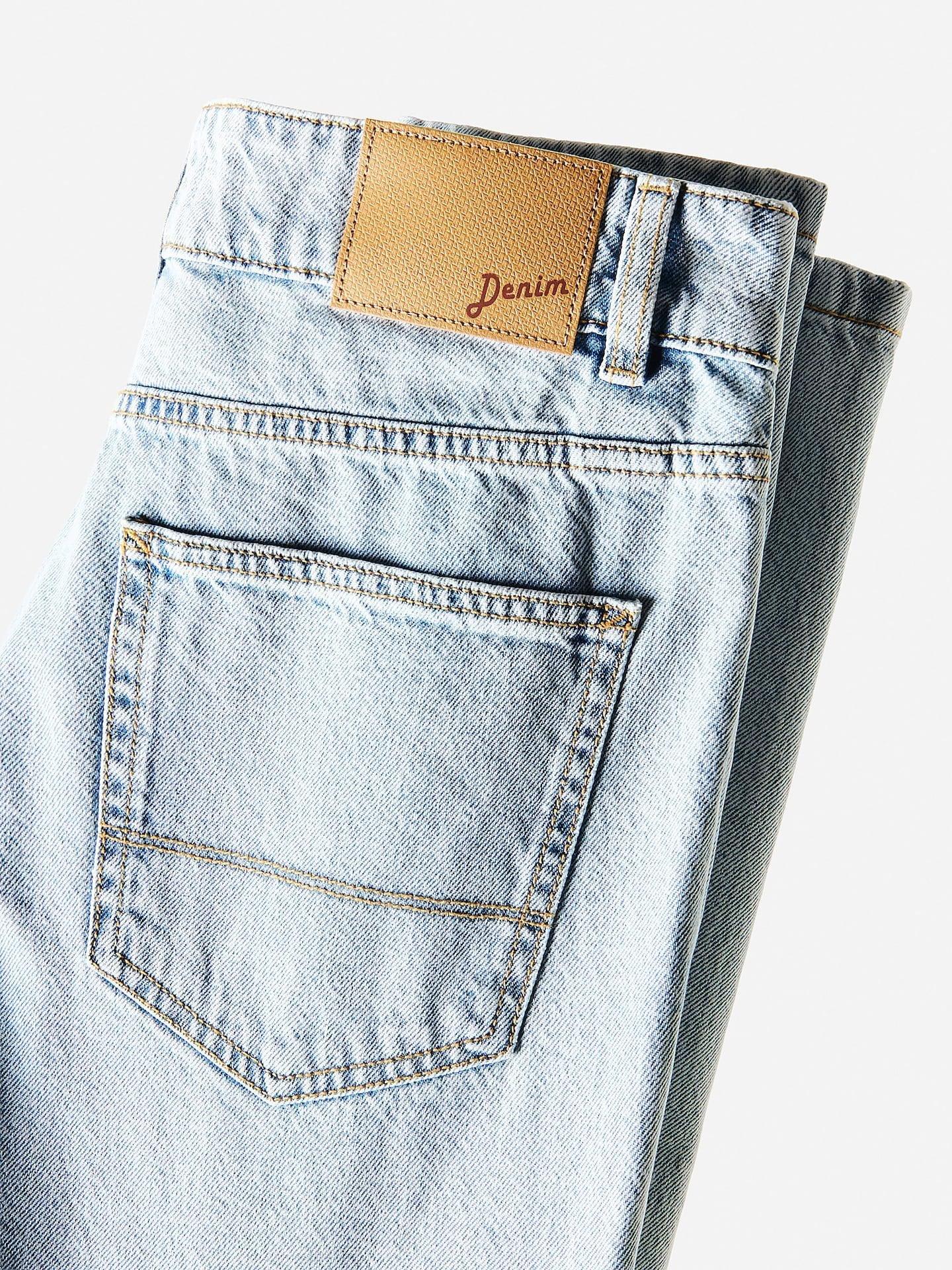 Blue Carrot Jeans With Wash Effect, Blue, large image number 4