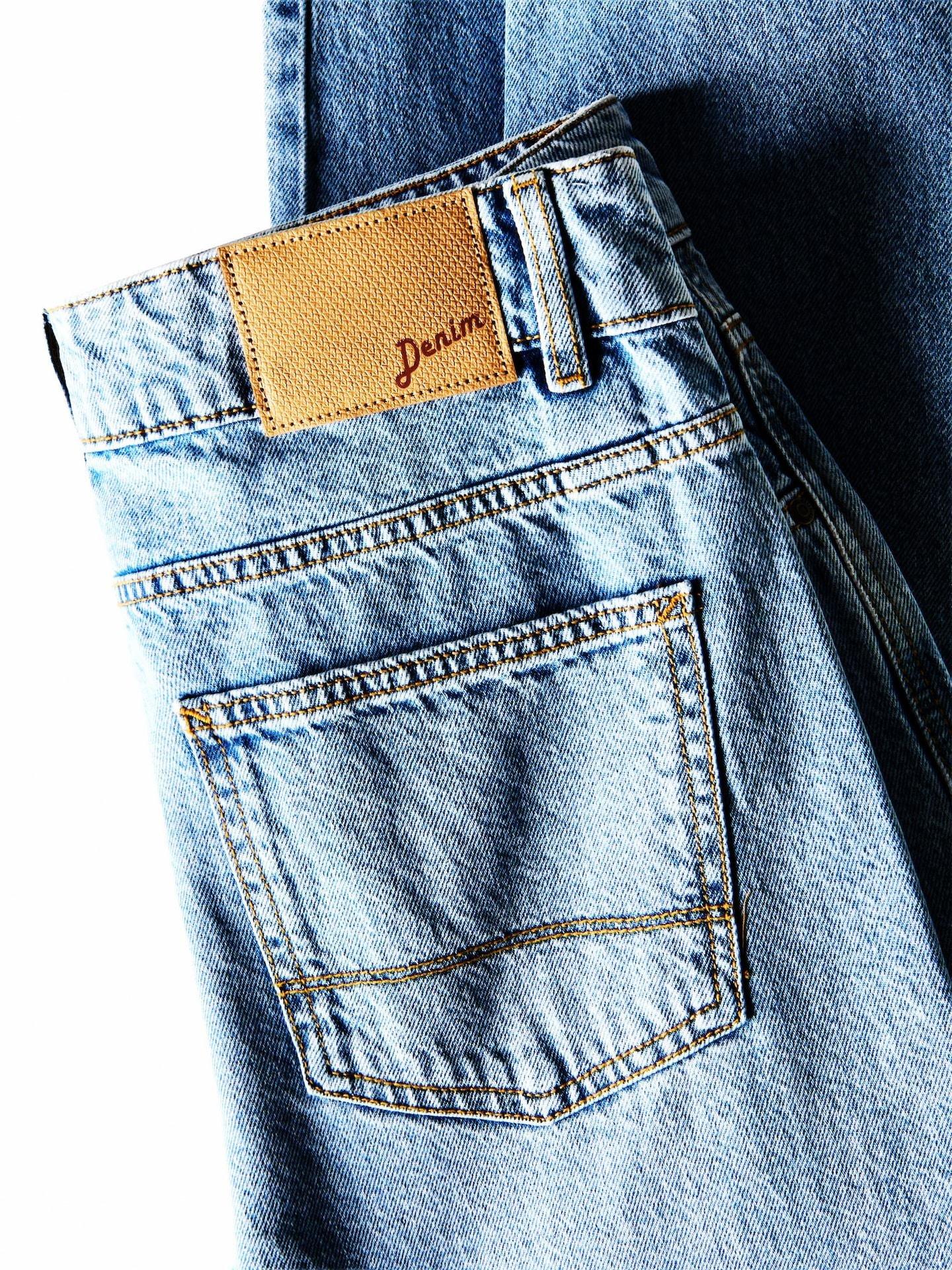 Blue Carrot Jeans With Wash Effect, Blue, large image number 4