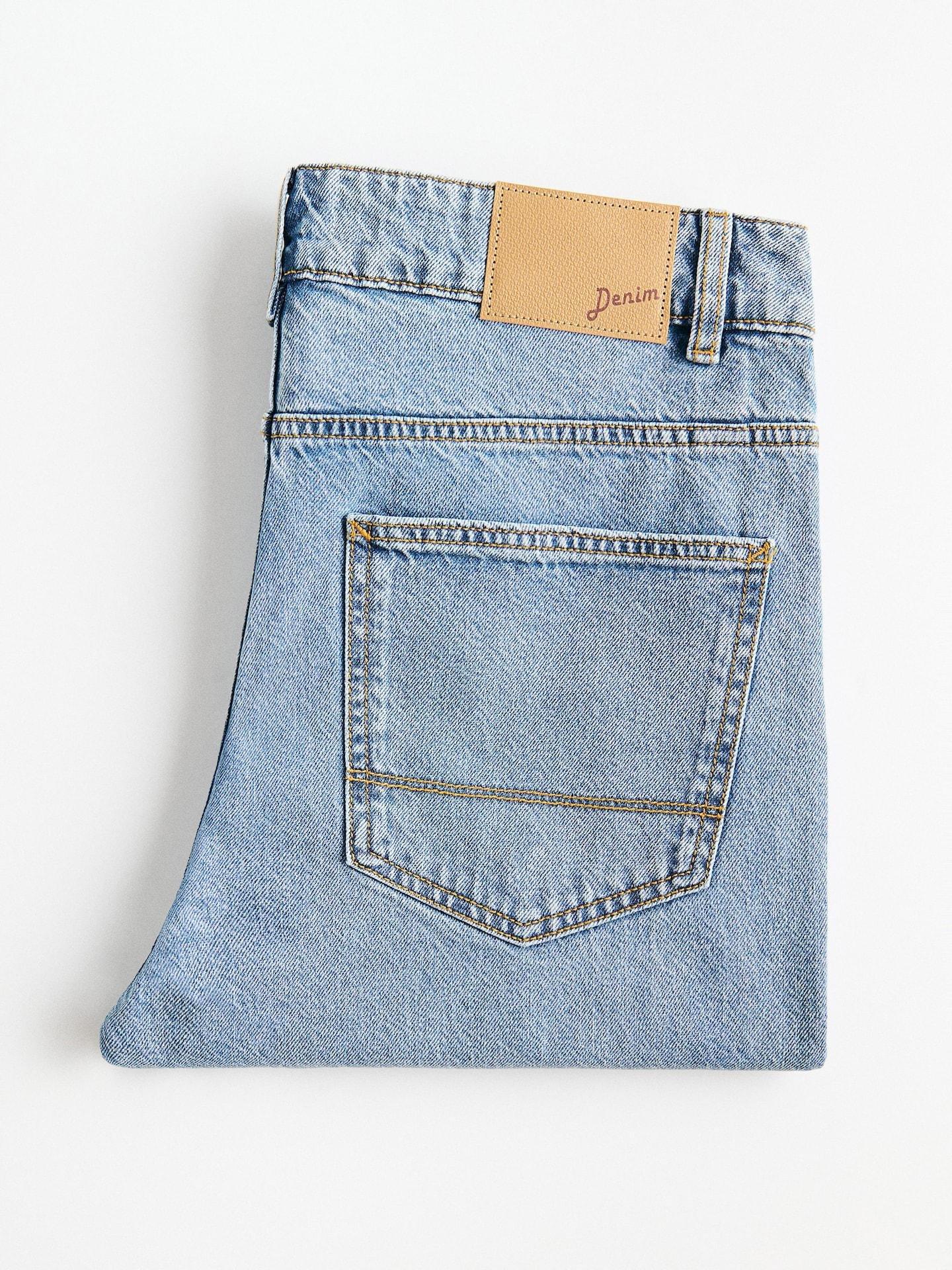 Blue Carrot Jeans With Wash Effect, Blue, large image number 5