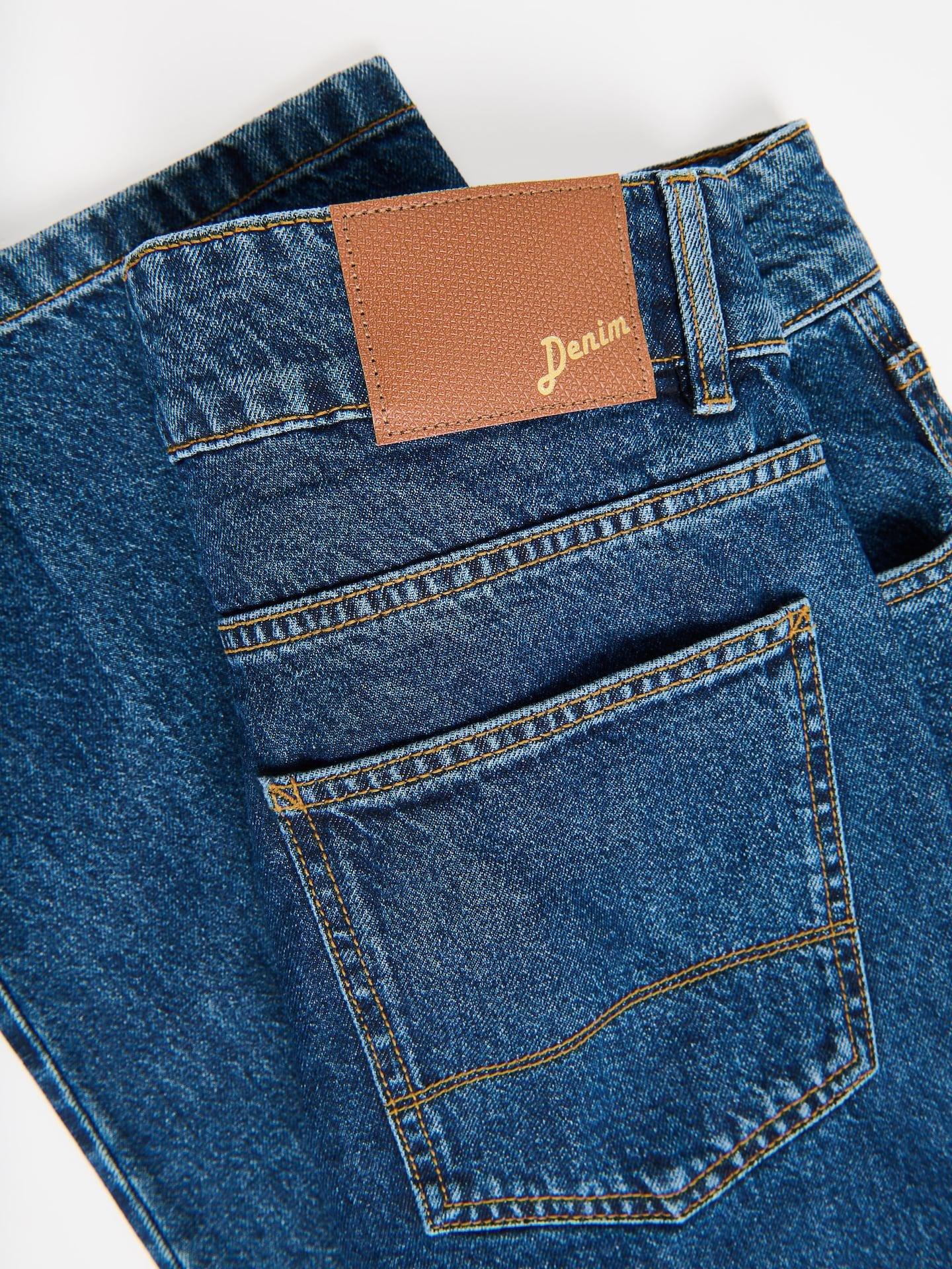 Blue Carrot Jeans With Wash Effect, Navy, large image number 5