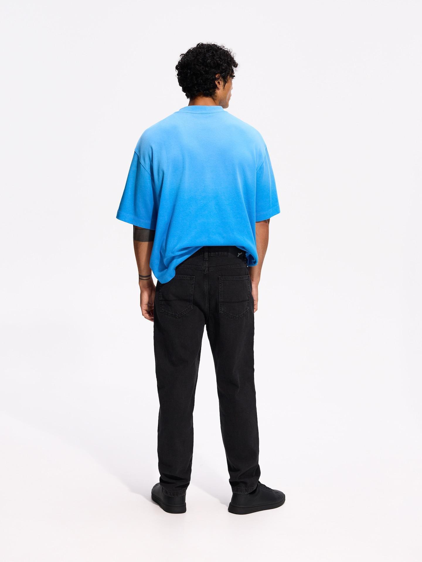 Black Carrot Jeans With Wash Effect, Black, large image number 2