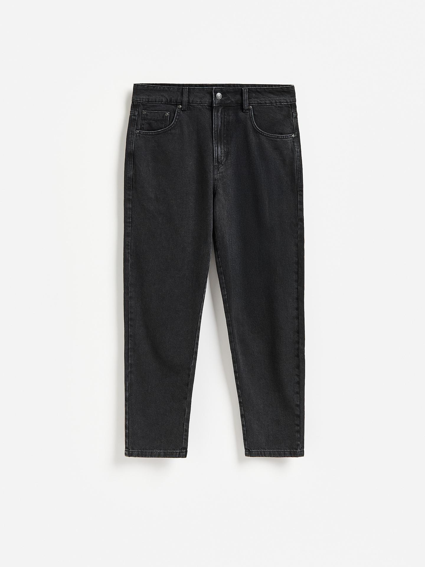 Black Carrot Jeans With Wash Effect, Black, large image number 3