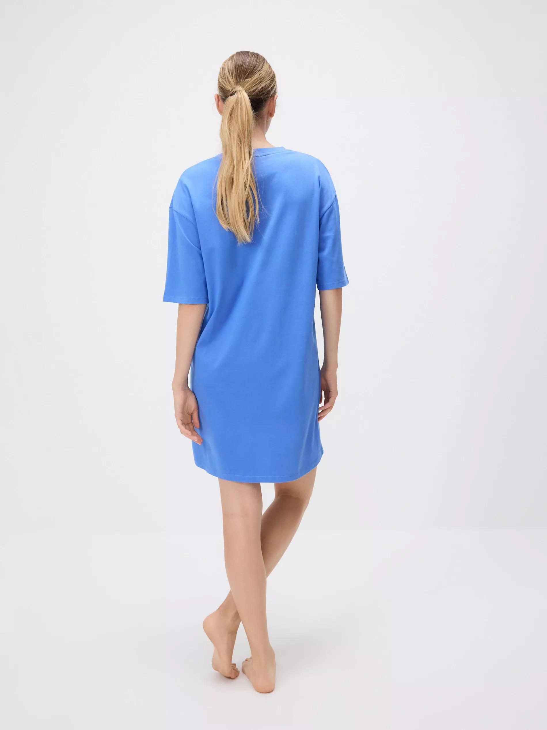 Blue Printed Nightdress, , large image number 2