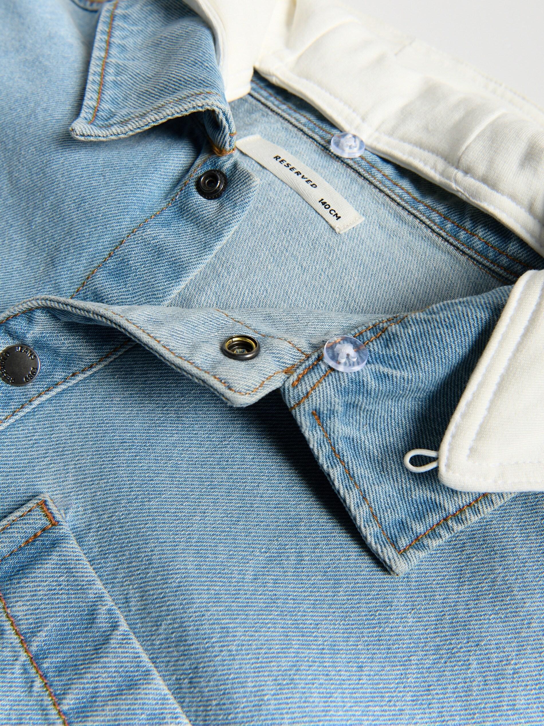 Blue Jeans Oversized Denim Shirt, Blue, large image number 1