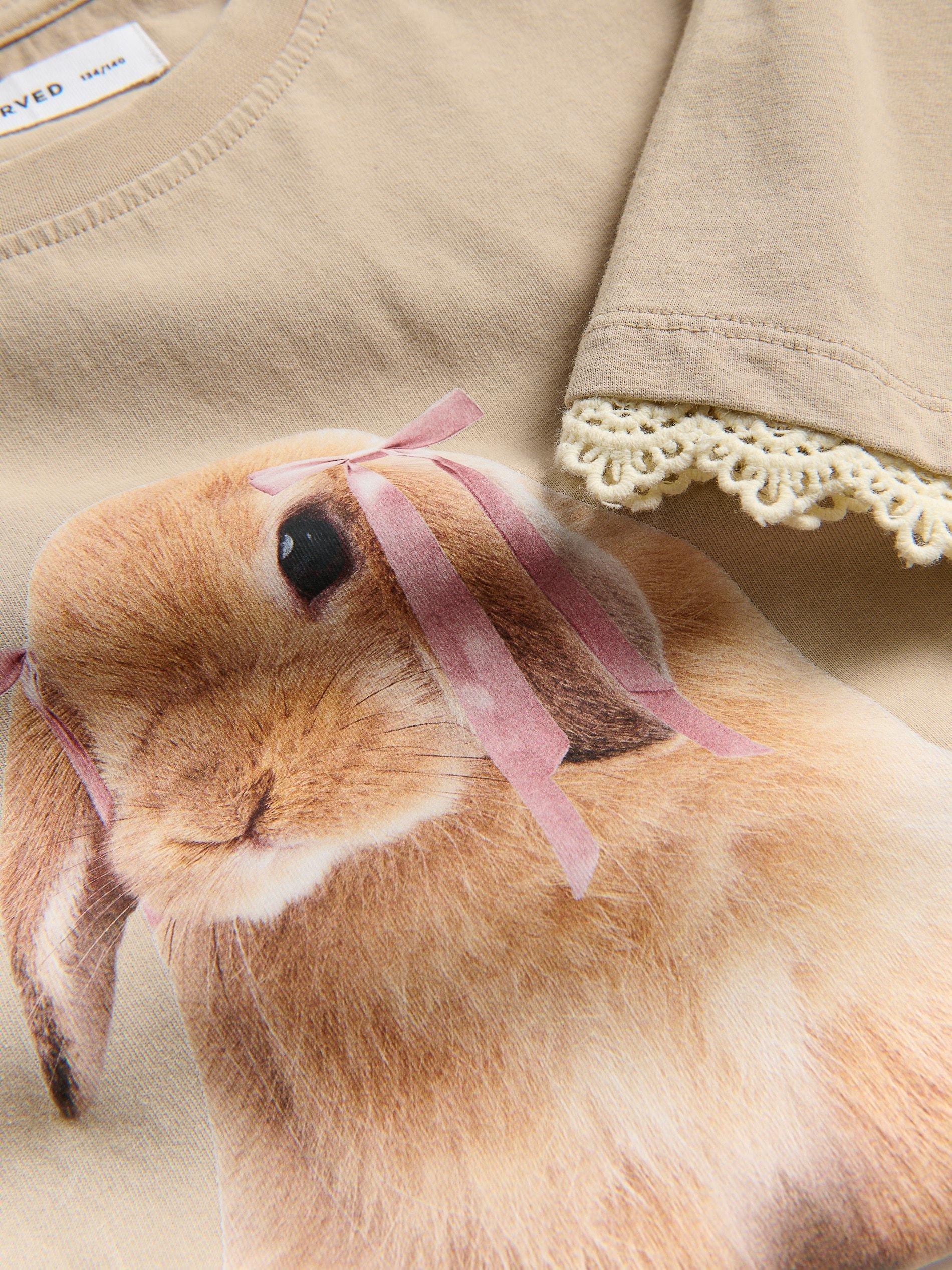 Green T-Shirt With Print, Brown, large image number 3