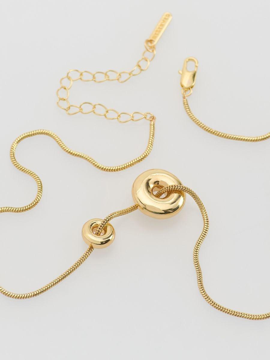 Gold Necklace With Pendant, Golden, large image number 2