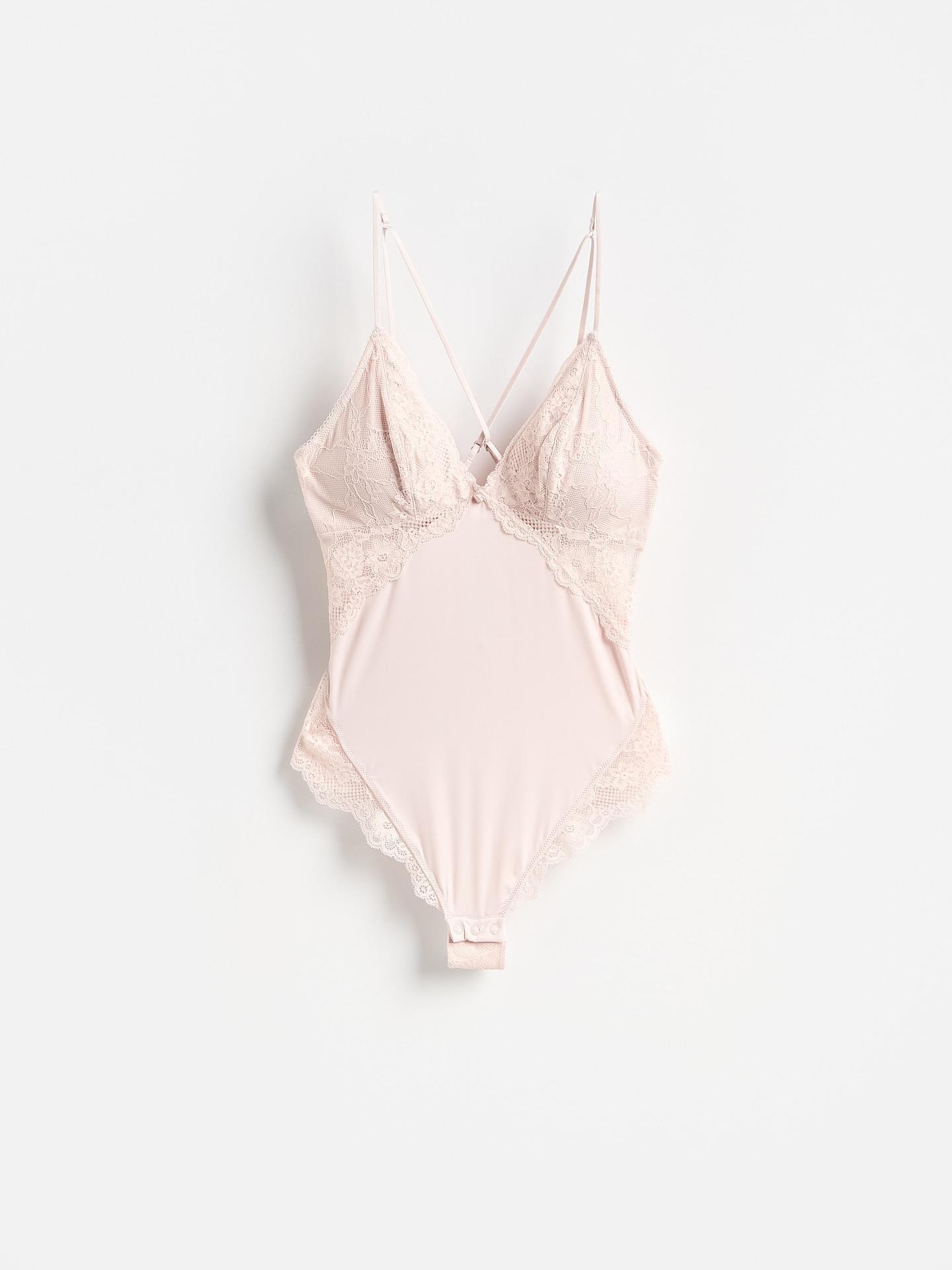 Pink Body With Lace Detail, Pink, large image number 4
