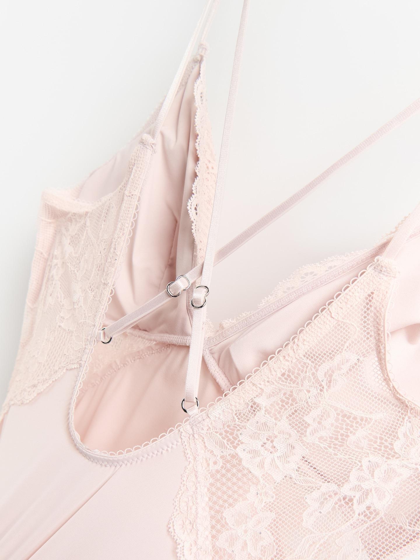 Pink Body With Lace Detail, Pink, large image number 5
