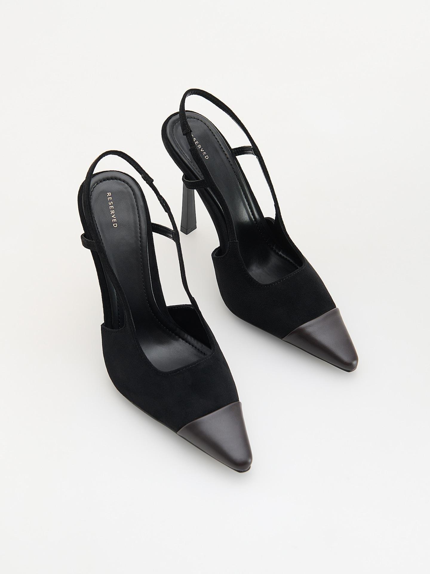 Black High-Heeled Pumps, Black, medium