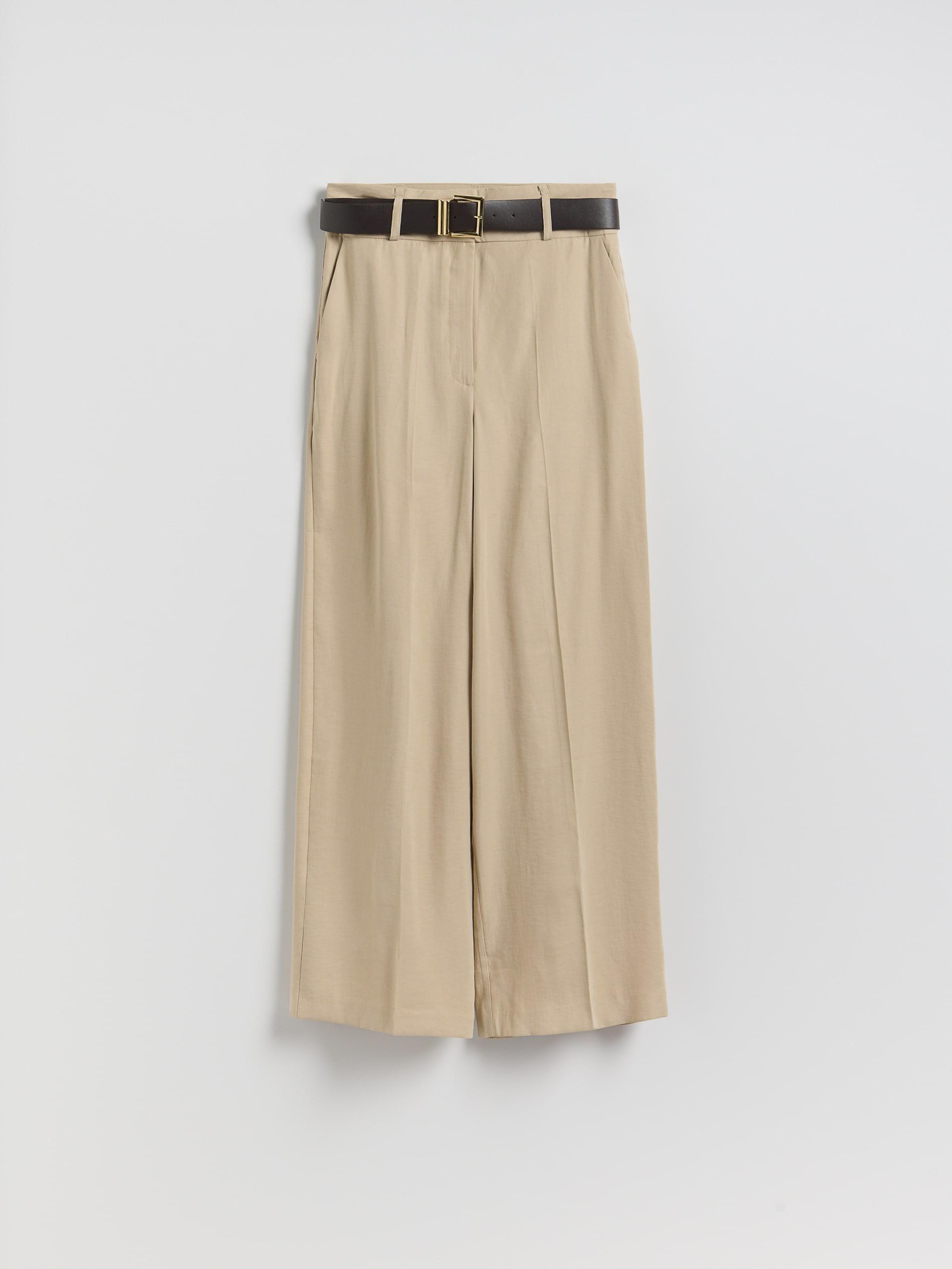 Beige Modal Rich Trousers, Beige, large image number 2