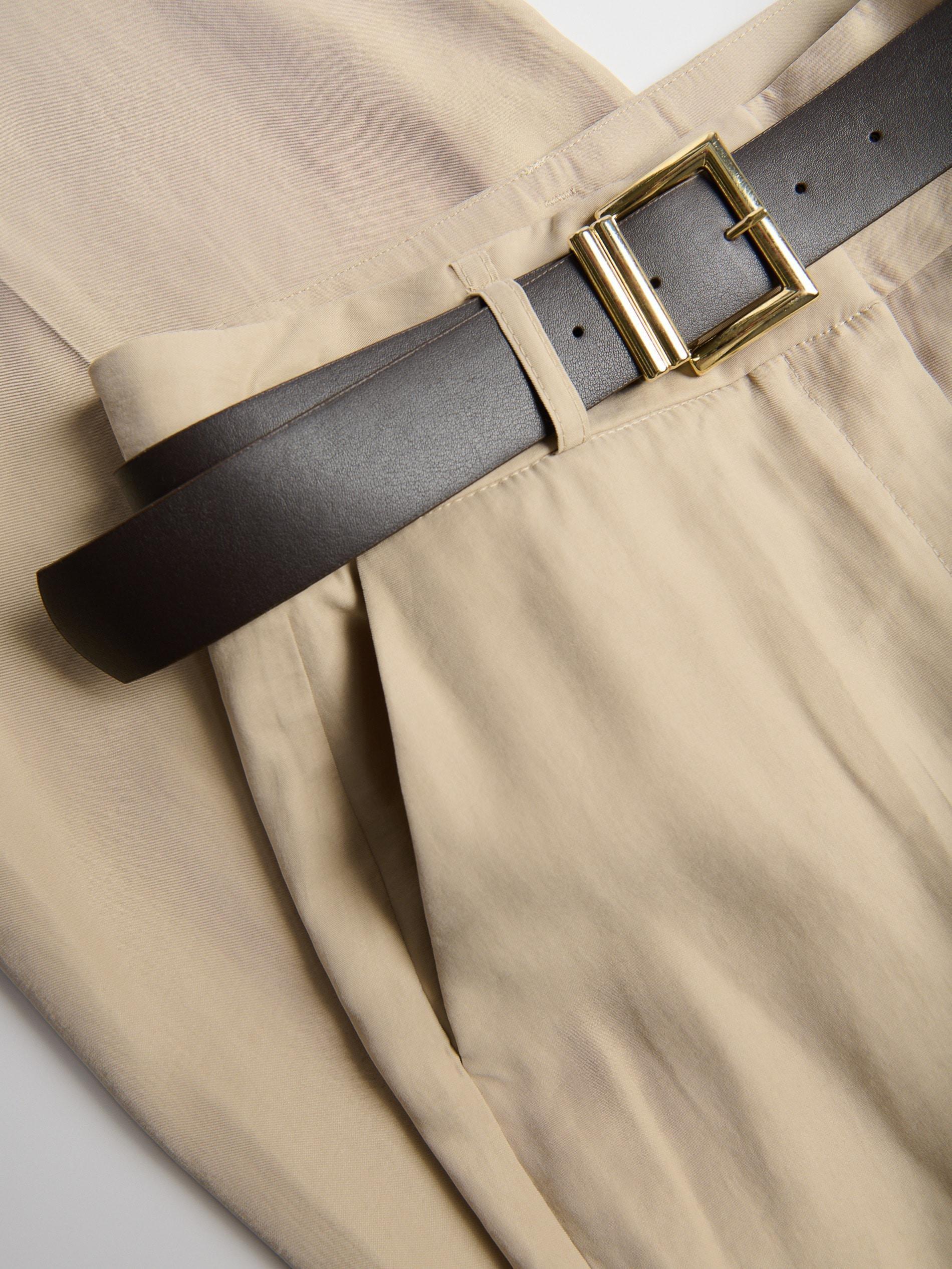 Beige Modal Rich Trousers, Beige, large image number 3