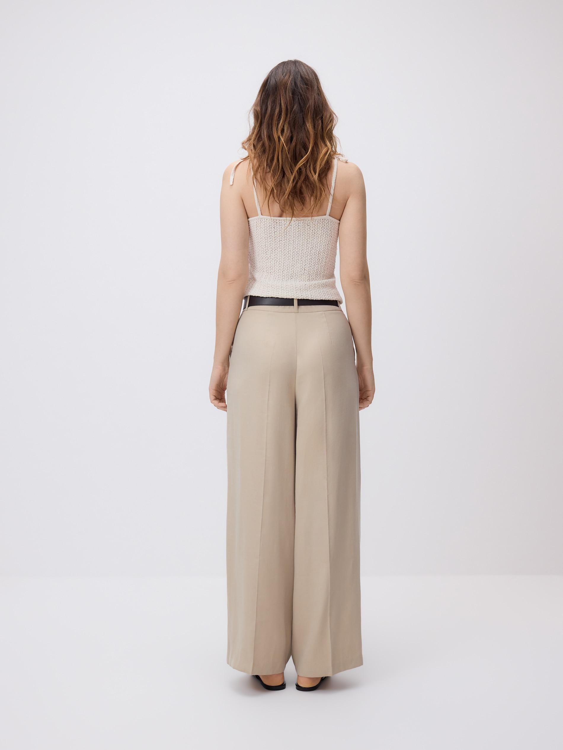 Beige Modal Rich Trousers, Beige, large image number 7