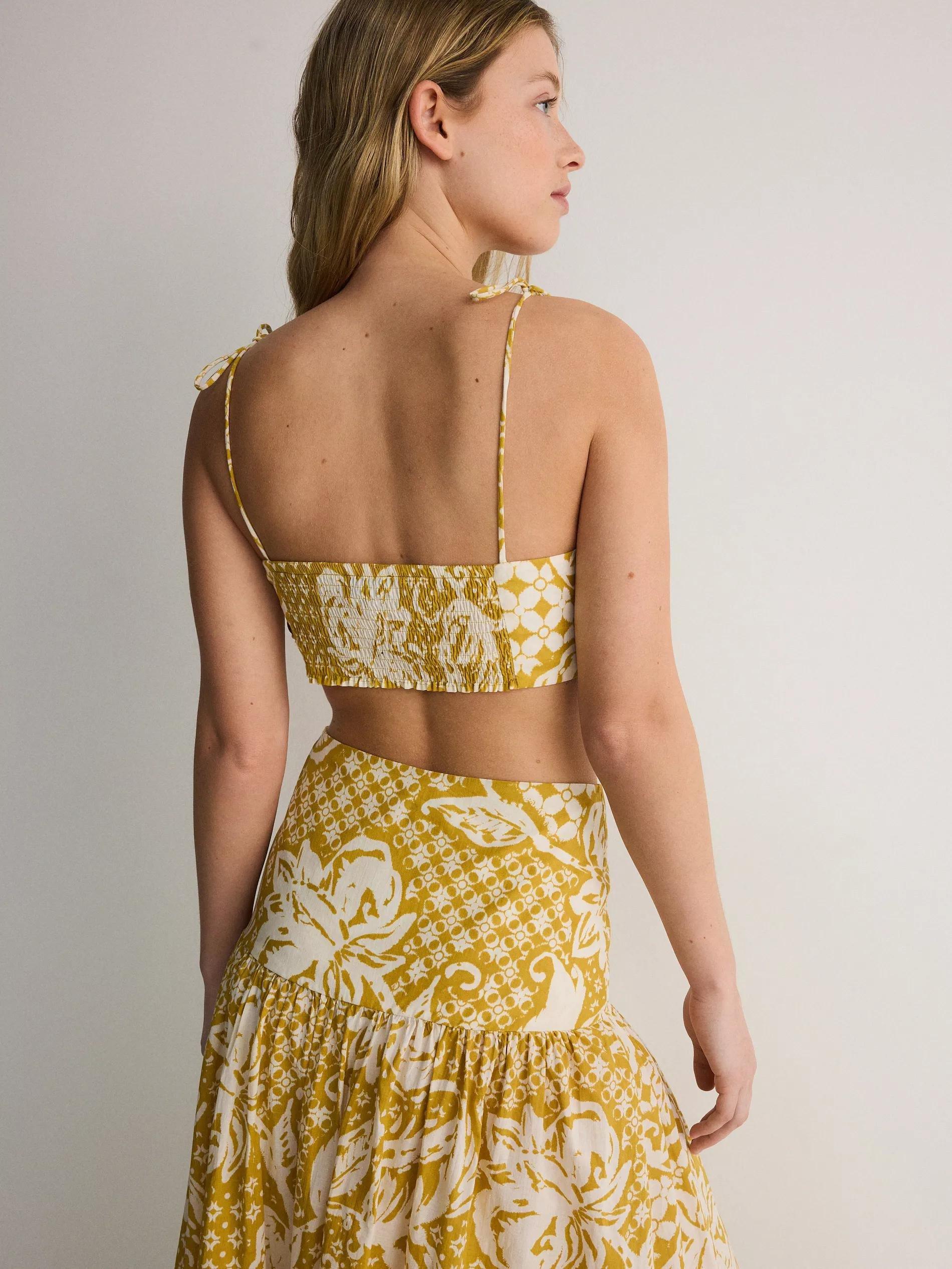 Yellow Tie Details Top, , large image number 3